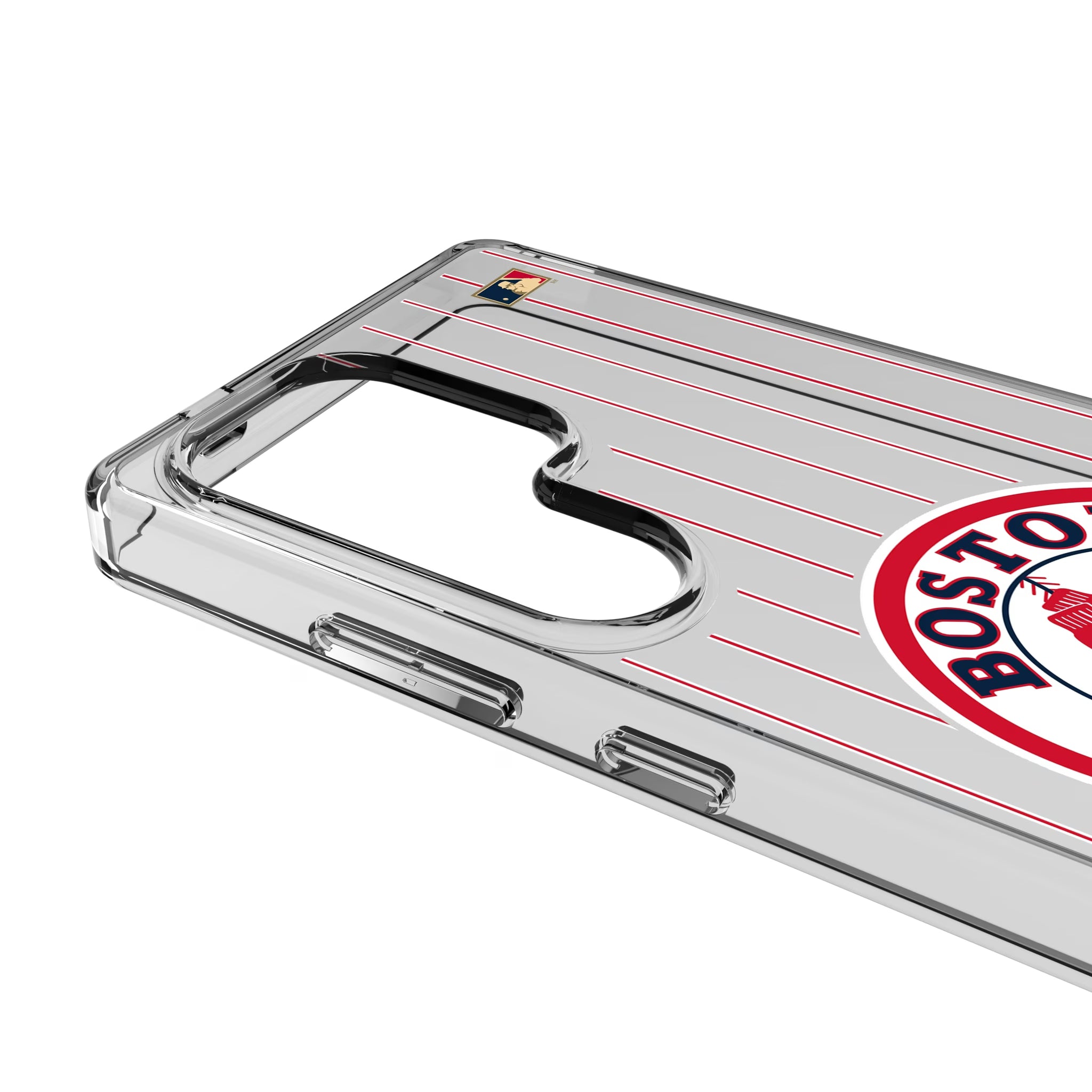 Boston Red Sox 1976-2008 - Cooperstown Collection Pinstripe Galaxy Clear Phone Case for Samsung Galaxy - Detail