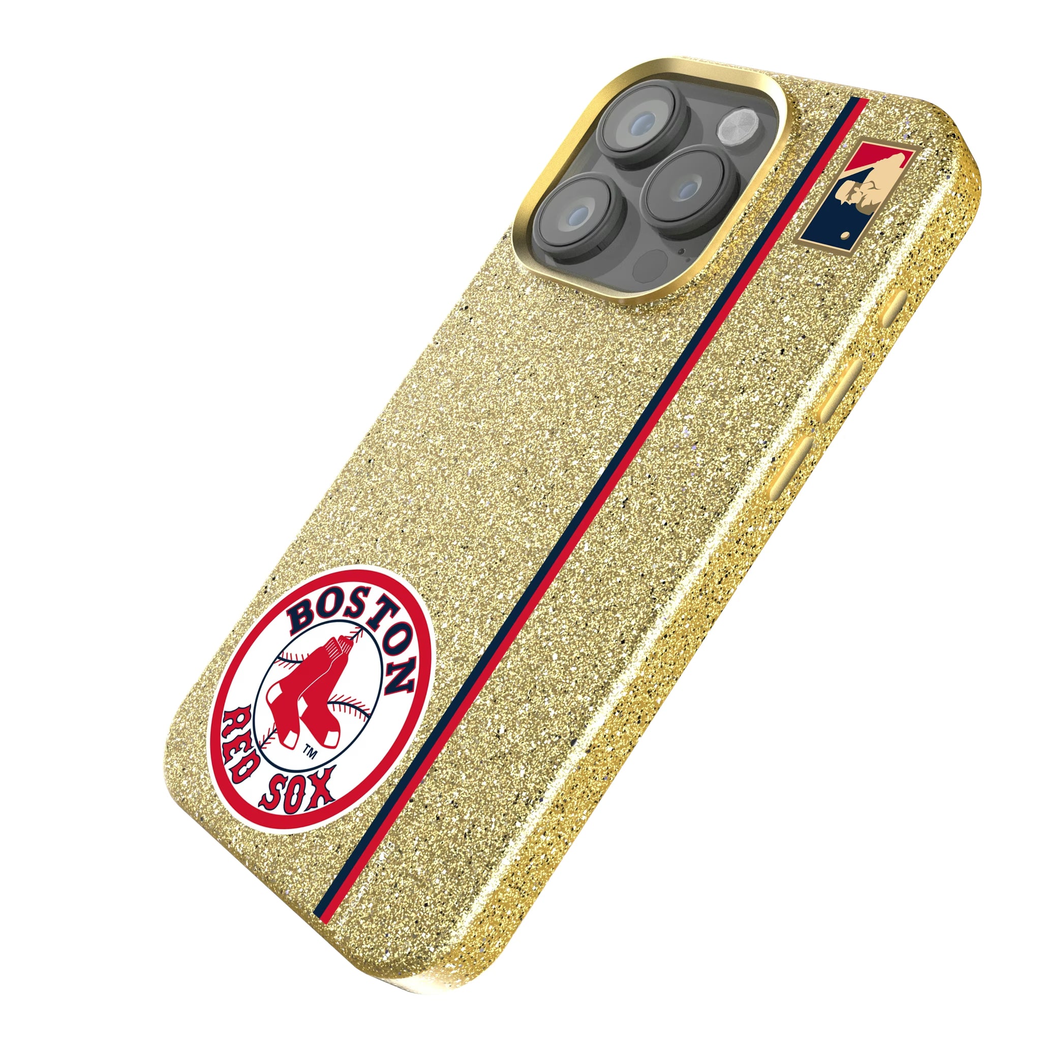 Boston Red Sox 1976-2008 - Cooperstown Collection Sidebar iPhone Bling Phone Case for Apple iPhone - Isometric View
