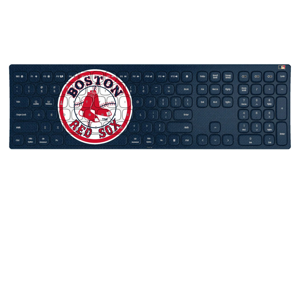 Boston Red Sox 1976-2008 - Cooperstown Collection Solid KKB605 Curved Wireless Keyboard