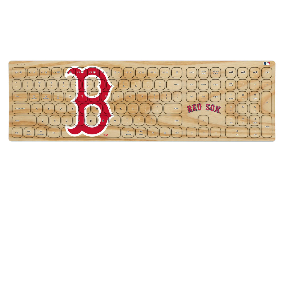 Boston Red Sox Baseball Bat KKB605 Curved Wireless Keyboard