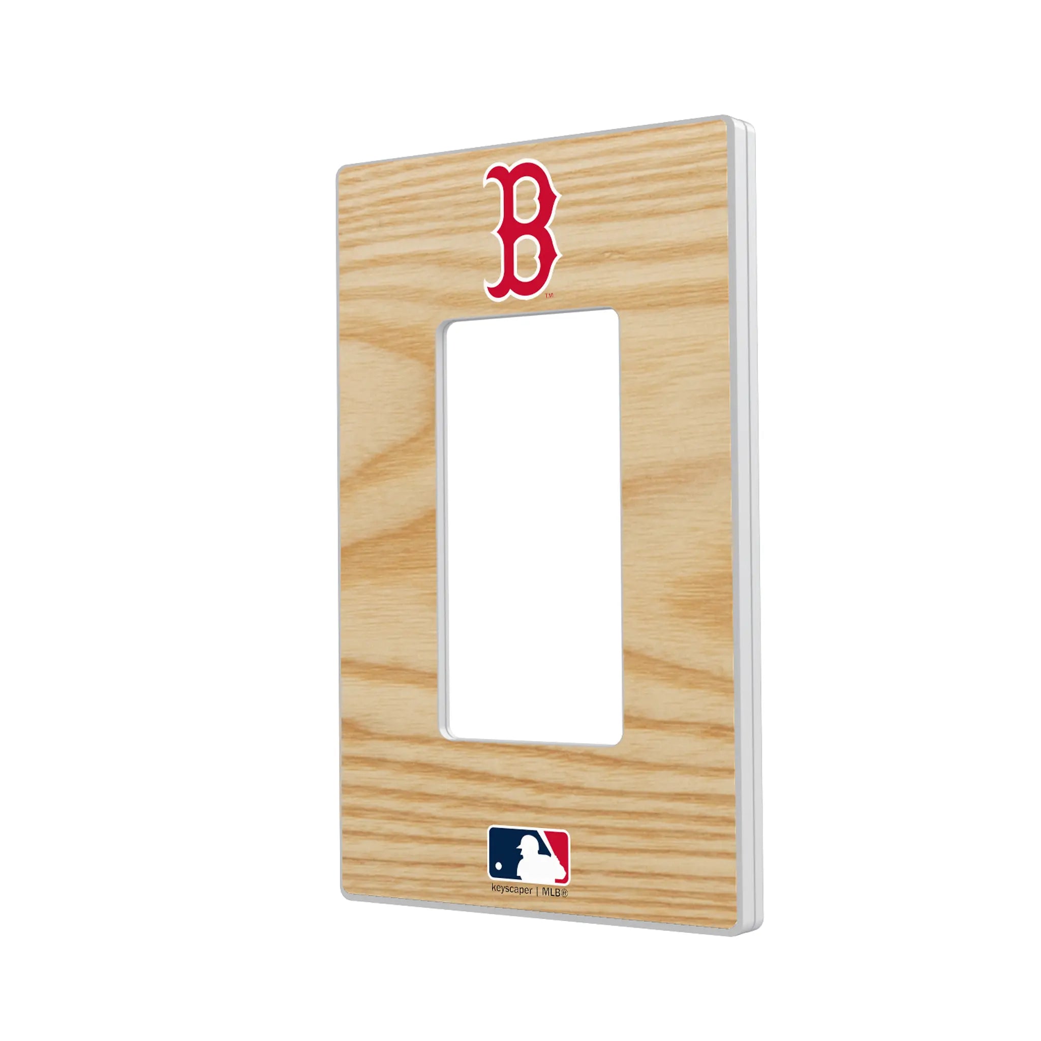 Boston Red Sox Baseball Bat Hidden-Screw Light Switch Plate#Style_Single Rocker