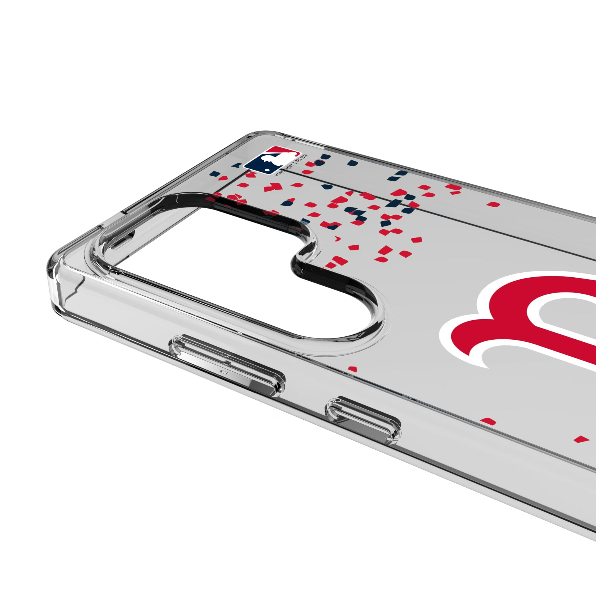 Boston Red Sox Confetti Galaxy Clear Phone Case for Samsung Galaxy - Detail