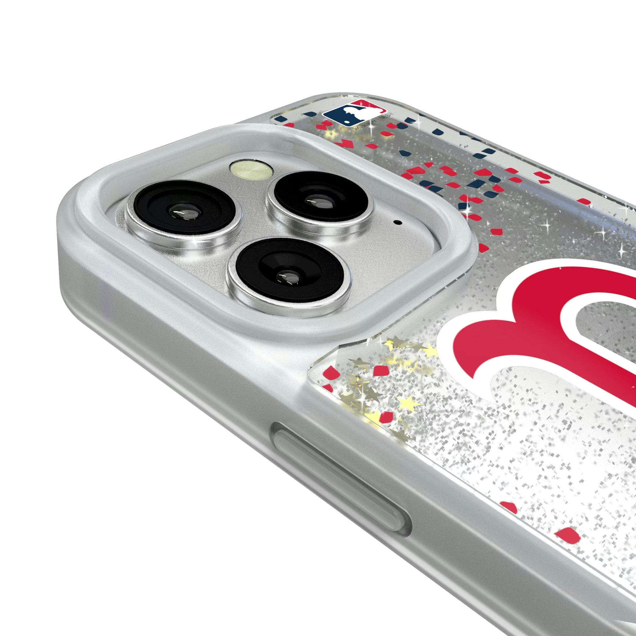 Boston Red Sox Confetti iPhone Glitter Phone Case for Apple iPhone - Detail#Device_iPhone 16 Pro