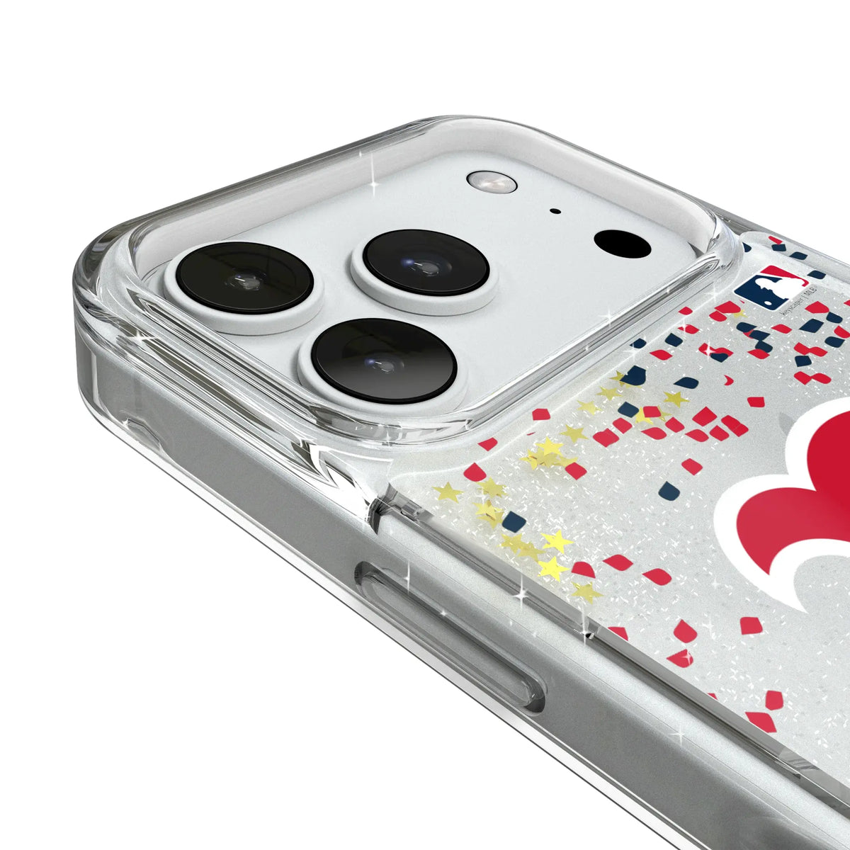 Boston Red Sox Confetti iPhone Glitter Phone Case for Apple iPhone - Detail#Device_iPhone 18 Pro