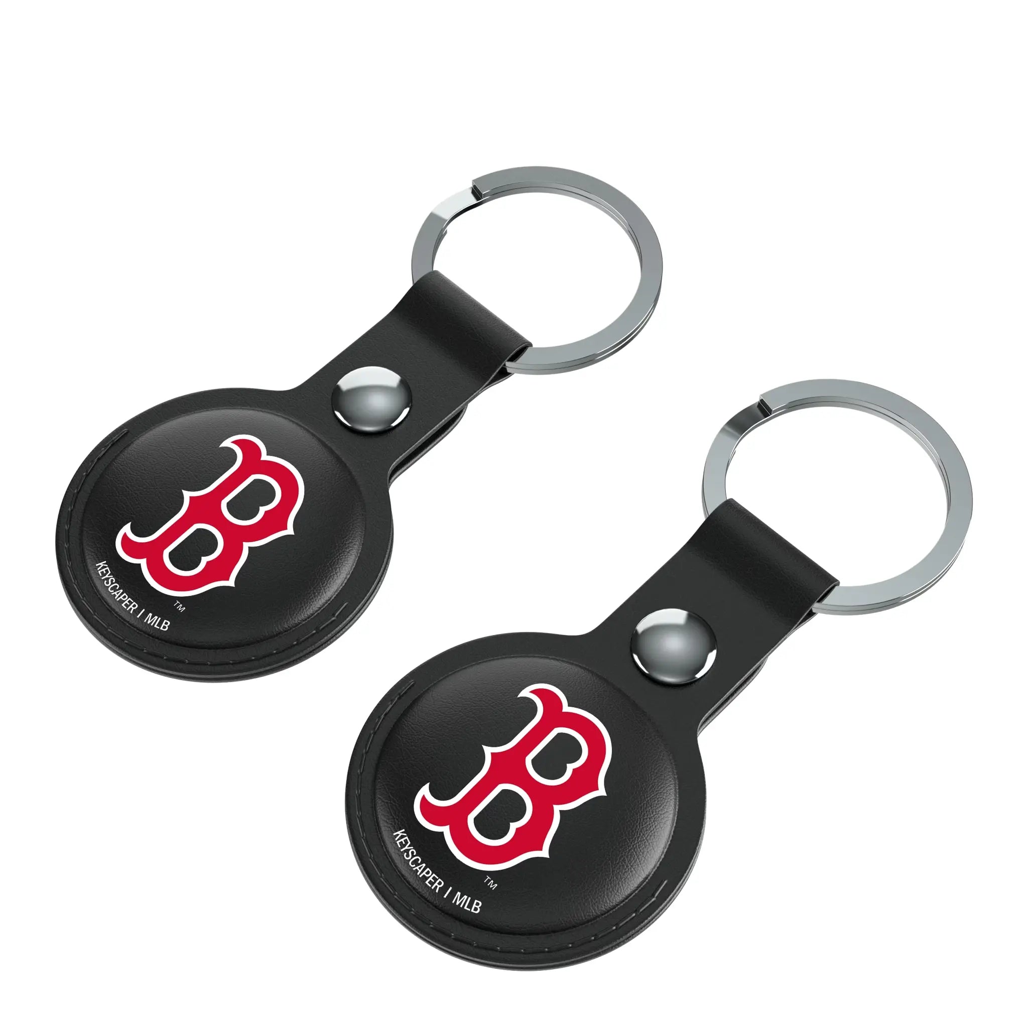Boston Red Sox Insignia AirTag Black Airtag Holder 2-Pack - Isometric View