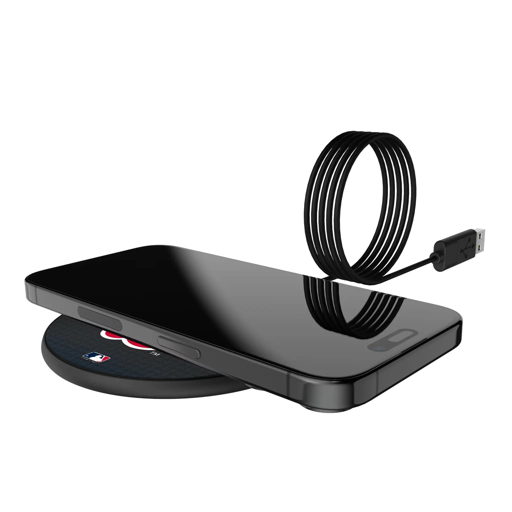 Boston Red Sox Linen 15-Watt Wireless Charger - Lifestyle