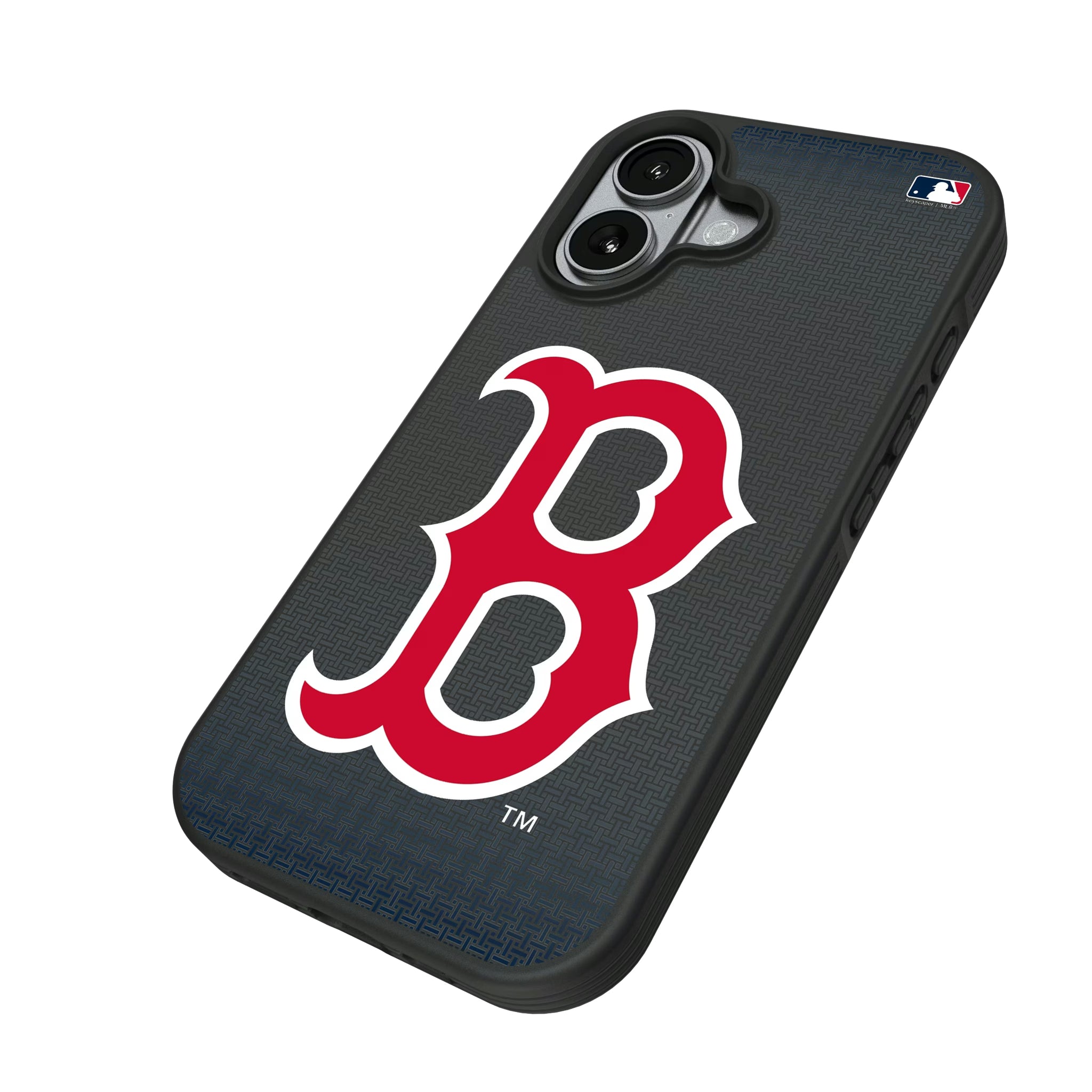 Boston Red Sox Linen iPhone Bump Phone Case for Apple iPhone - Isometric View#Device_iPhone 17