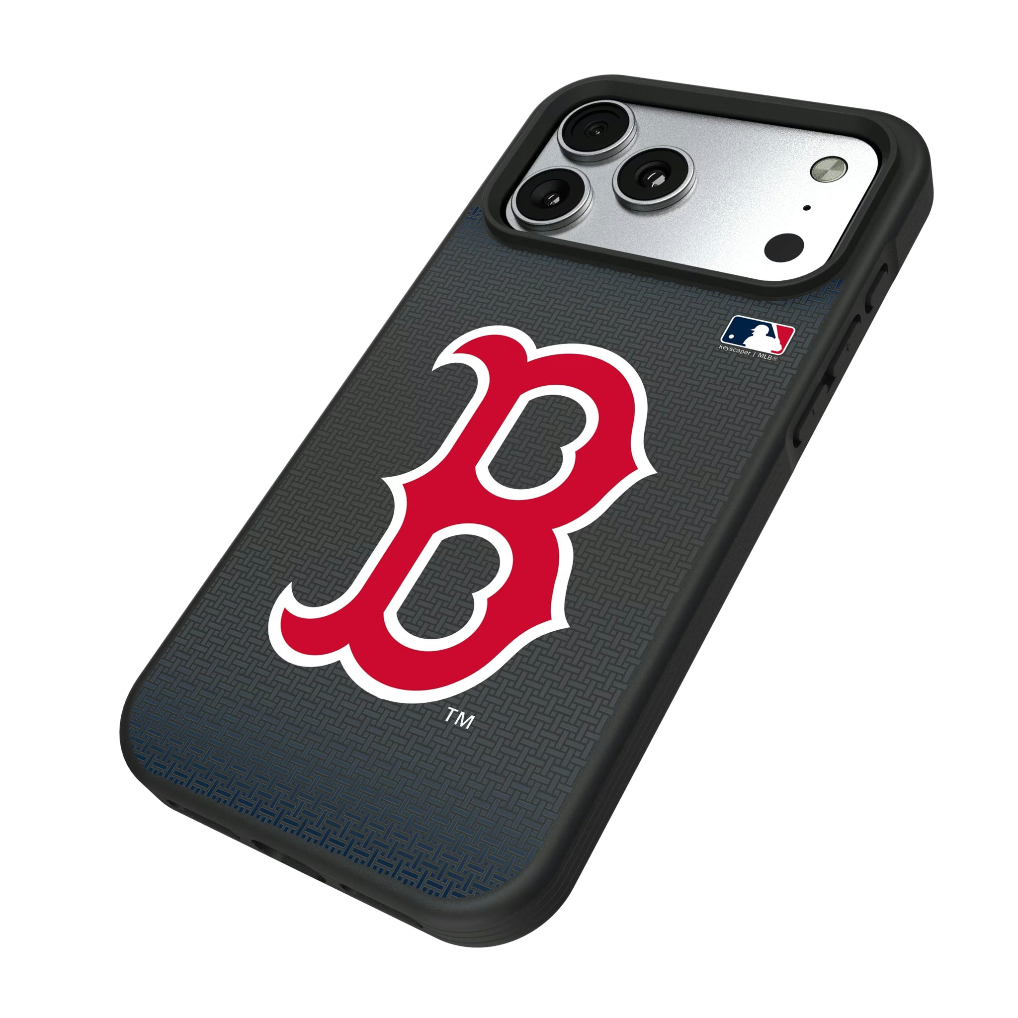 Boston Red Sox Linen iPhone Bump Phone Case for Apple iPhone - Isometric View#Device_iPhone 17 Pro Max