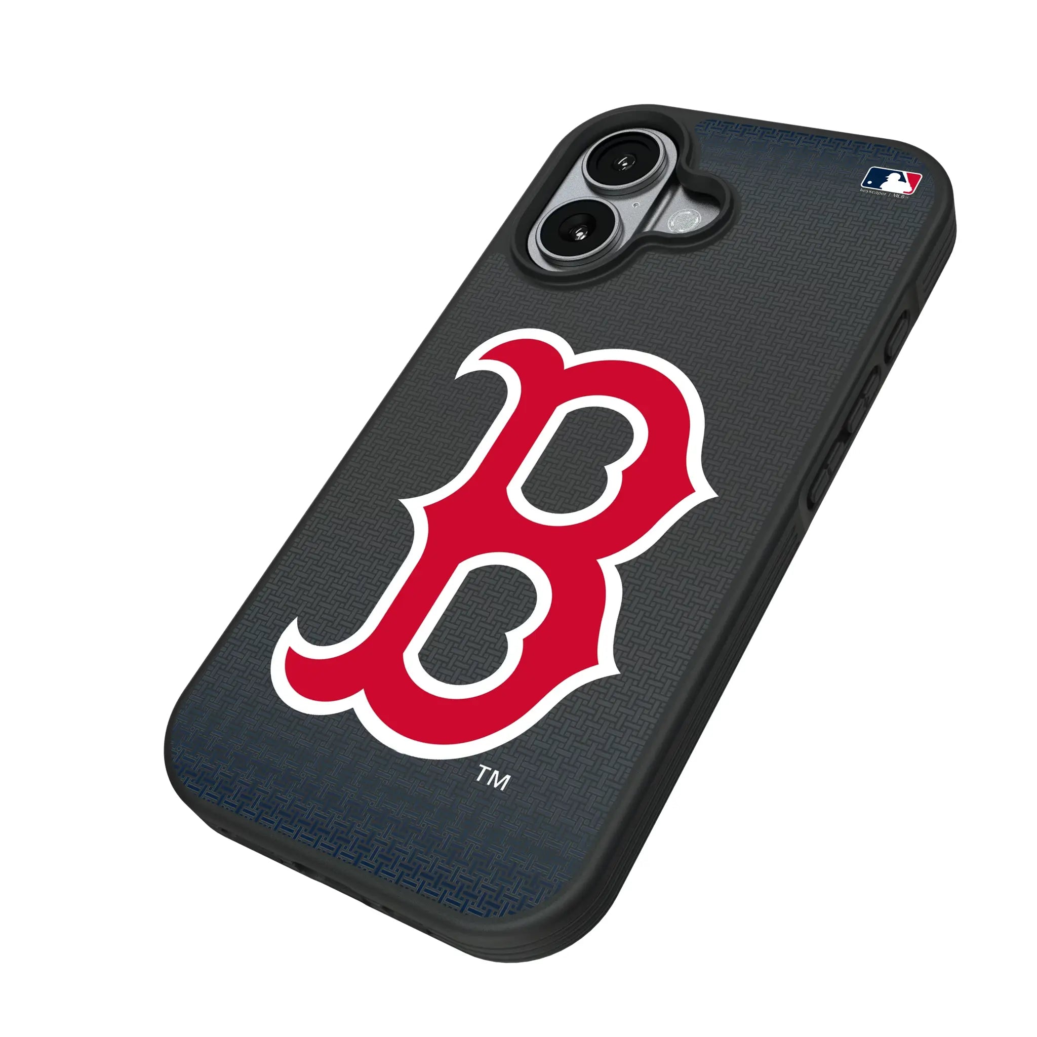 Boston Red Sox Linen iPhone Bump Phone Case for Apple iPhone - Isometric View#Device_iPhone 17