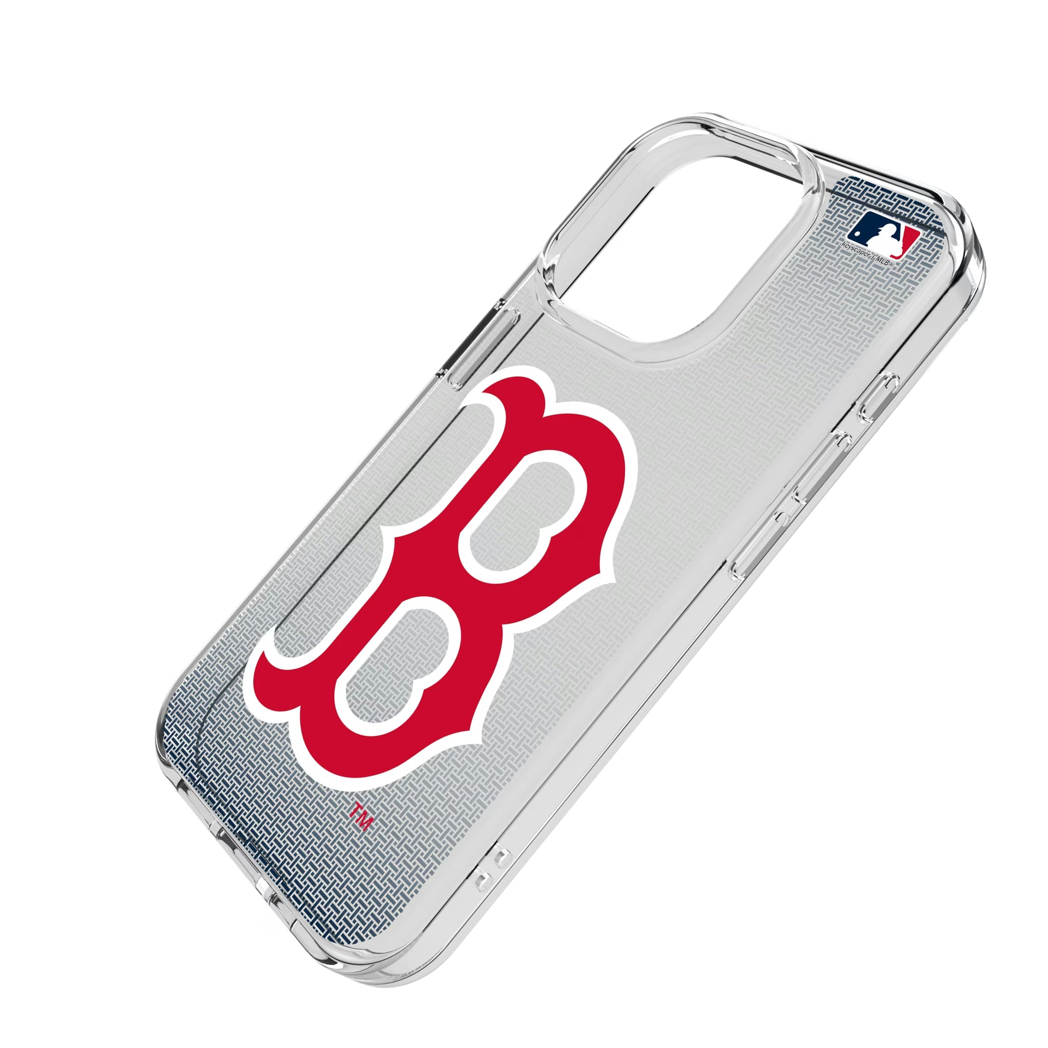 Boston Red Sox Linen iPhone Clear Phone Case for Apple iPhone - Isometric View