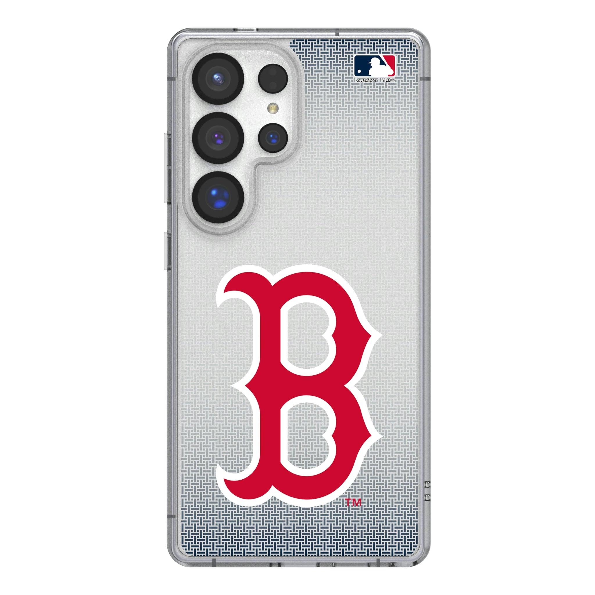 Boston Red Sox Linen Galaxy Clear Phone Case for Samsung Galaxy