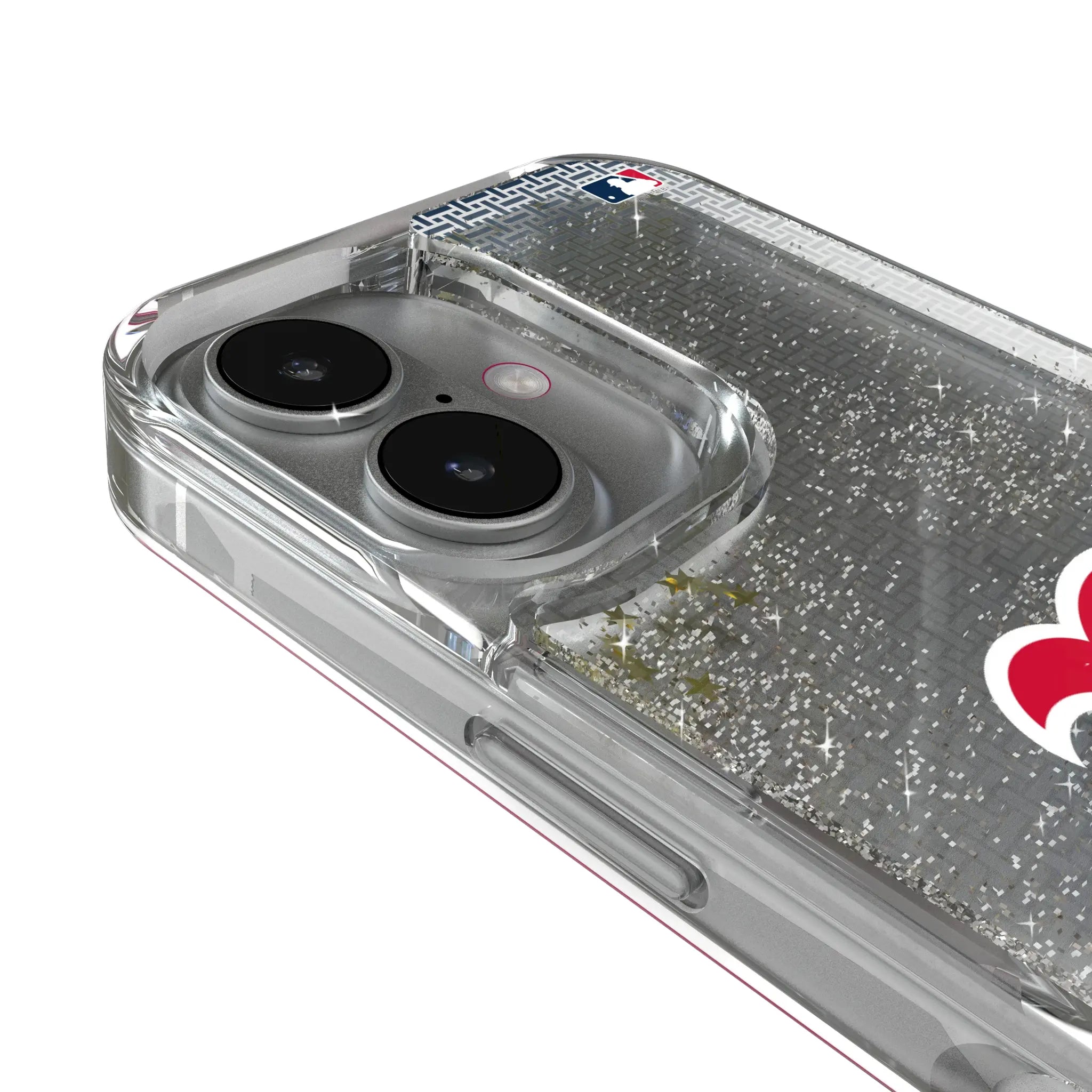Boston Red Sox Linen iPhone Glitter Phone Case for Apple iPhone - Detail