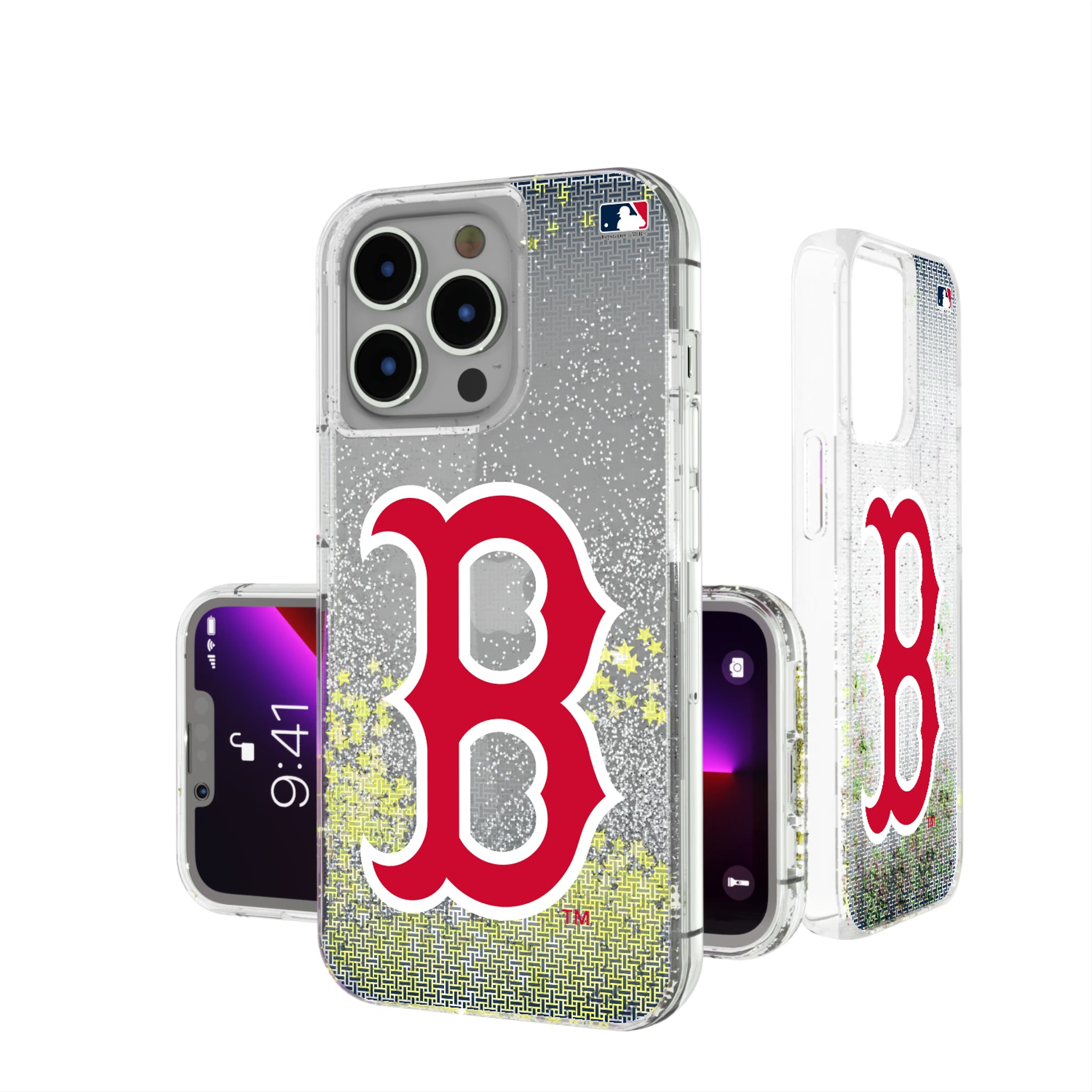 Boston Red Sox Linen iPhone Glitter Phone Case for Apple iPhone