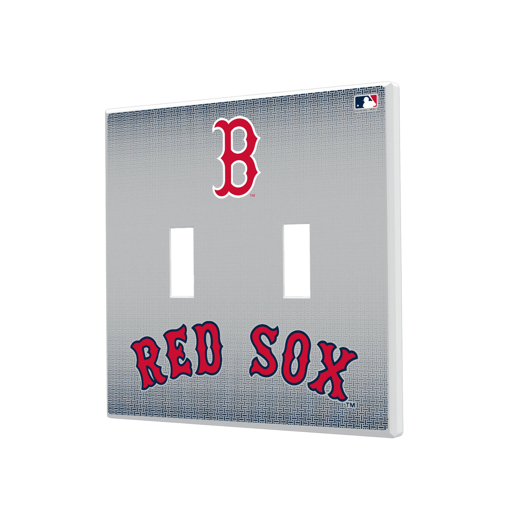 Boston Red Sox Linen Hidden-Screw Light Switch Plate#Style_Double Toggle