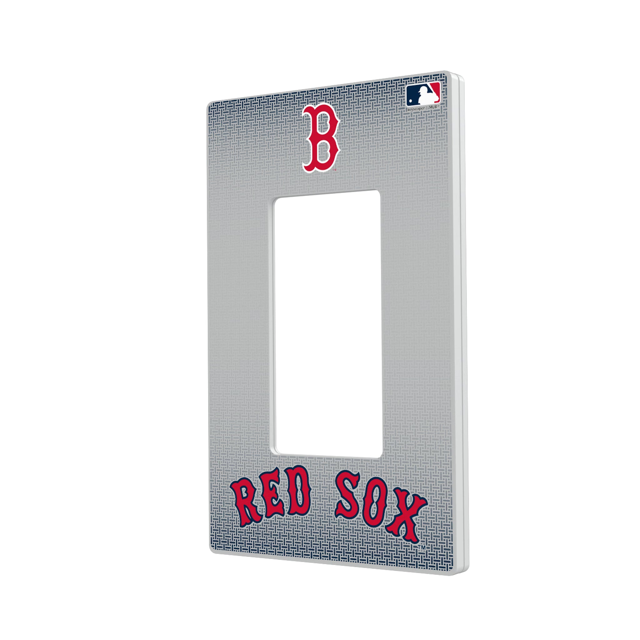 Boston Red Sox Linen Hidden-Screw Light Switch Plate#Style_Single Rocker