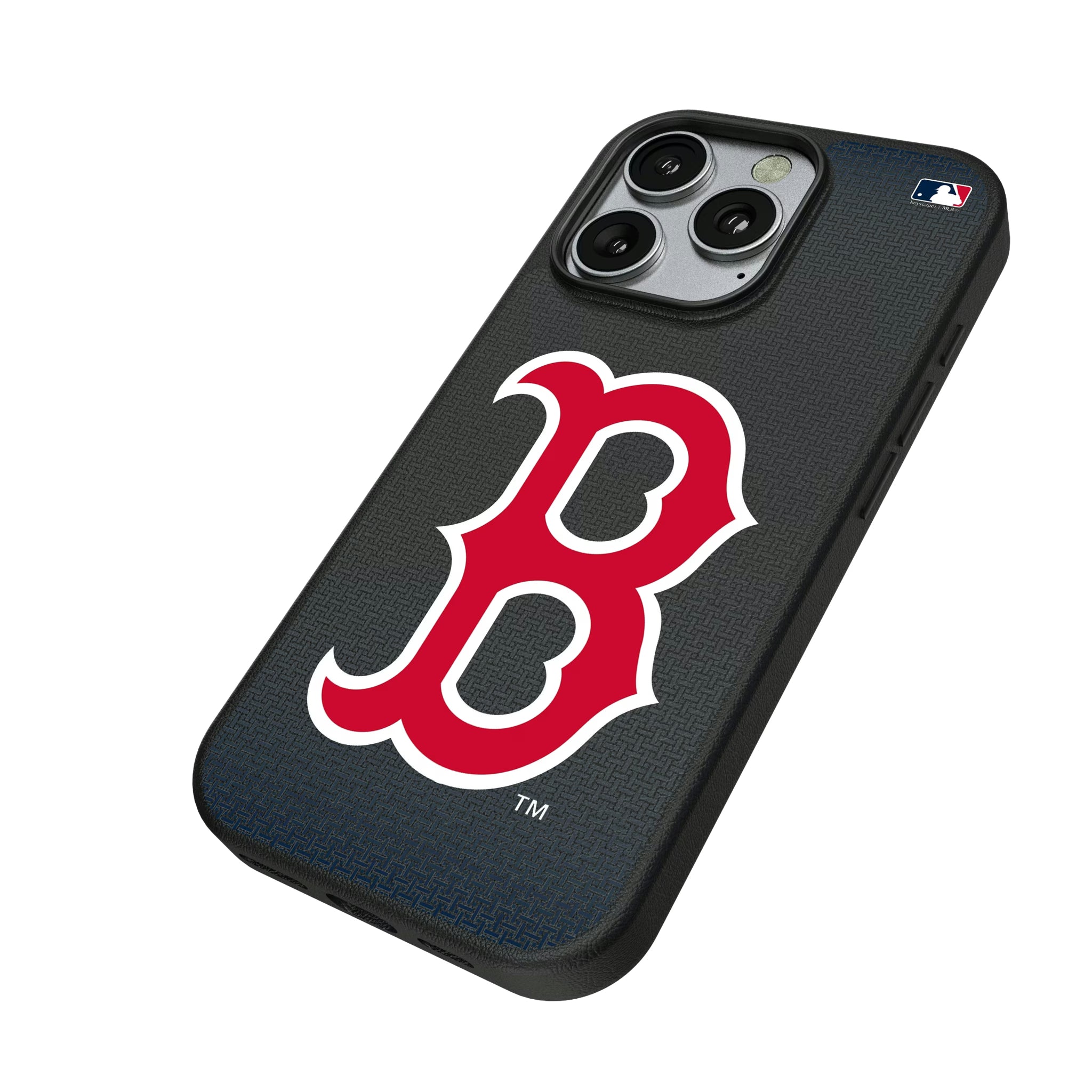 Boston Red Sox Linen iPhone MagSafe Compatible Phone Case for Apple iPhone - Isometric View