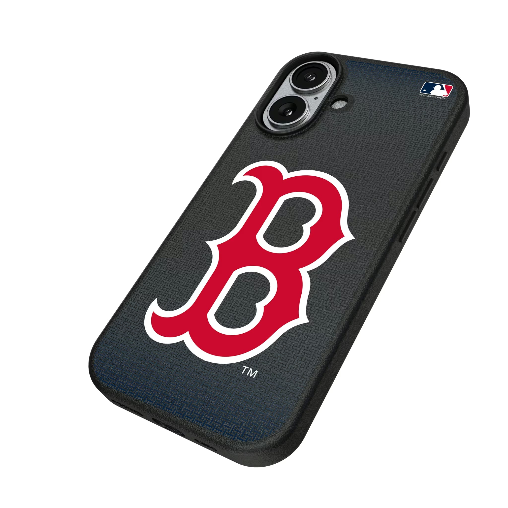 Boston Red Sox Linen iPhone MagSafe Compatible Phone Case for Apple iPhone - Isometric View#Device_iPhone 17