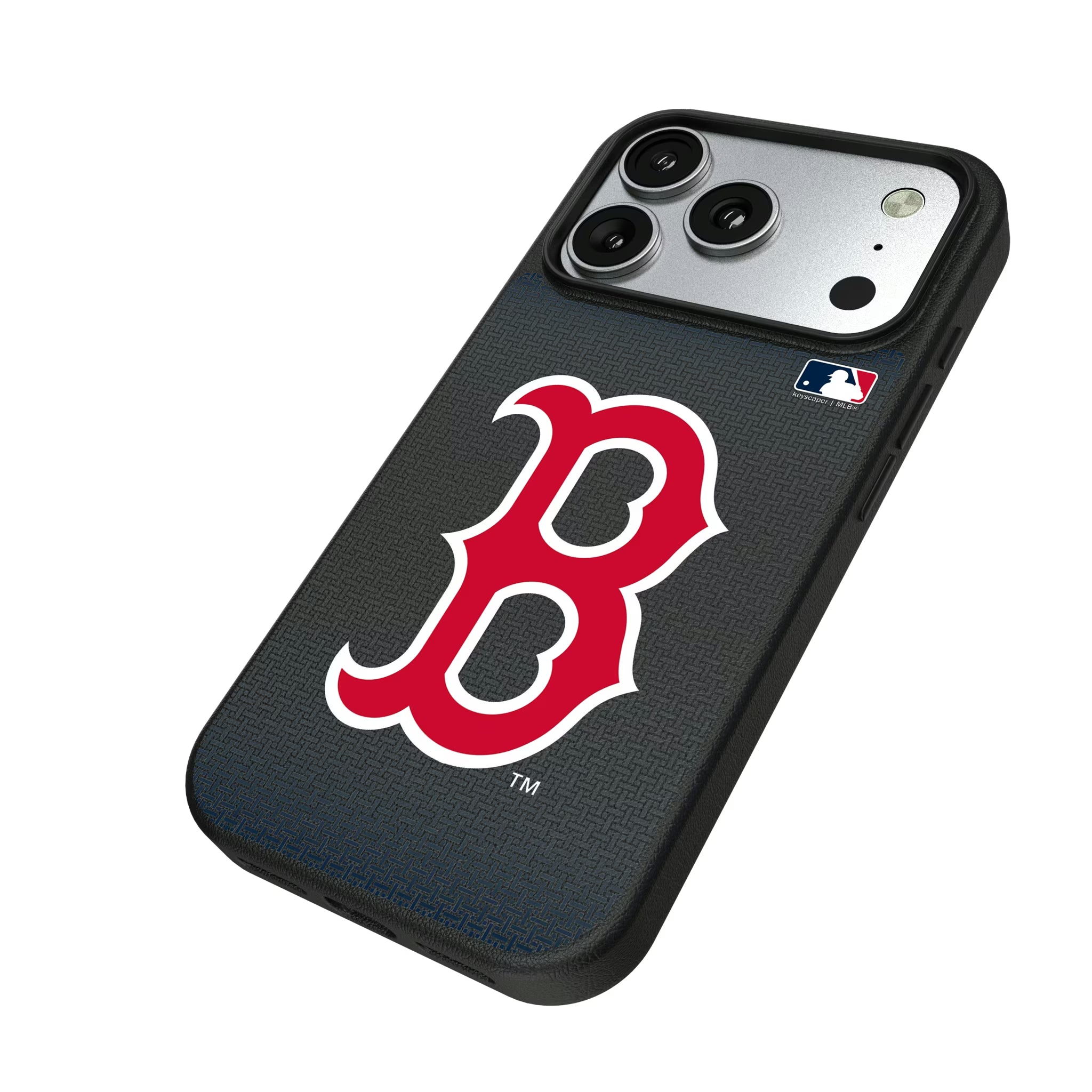 Boston Red Sox Linen iPhone MagSafe Compatible Phone Case for Apple iPhone - Isometric View#Device_iPhone 17 Pro