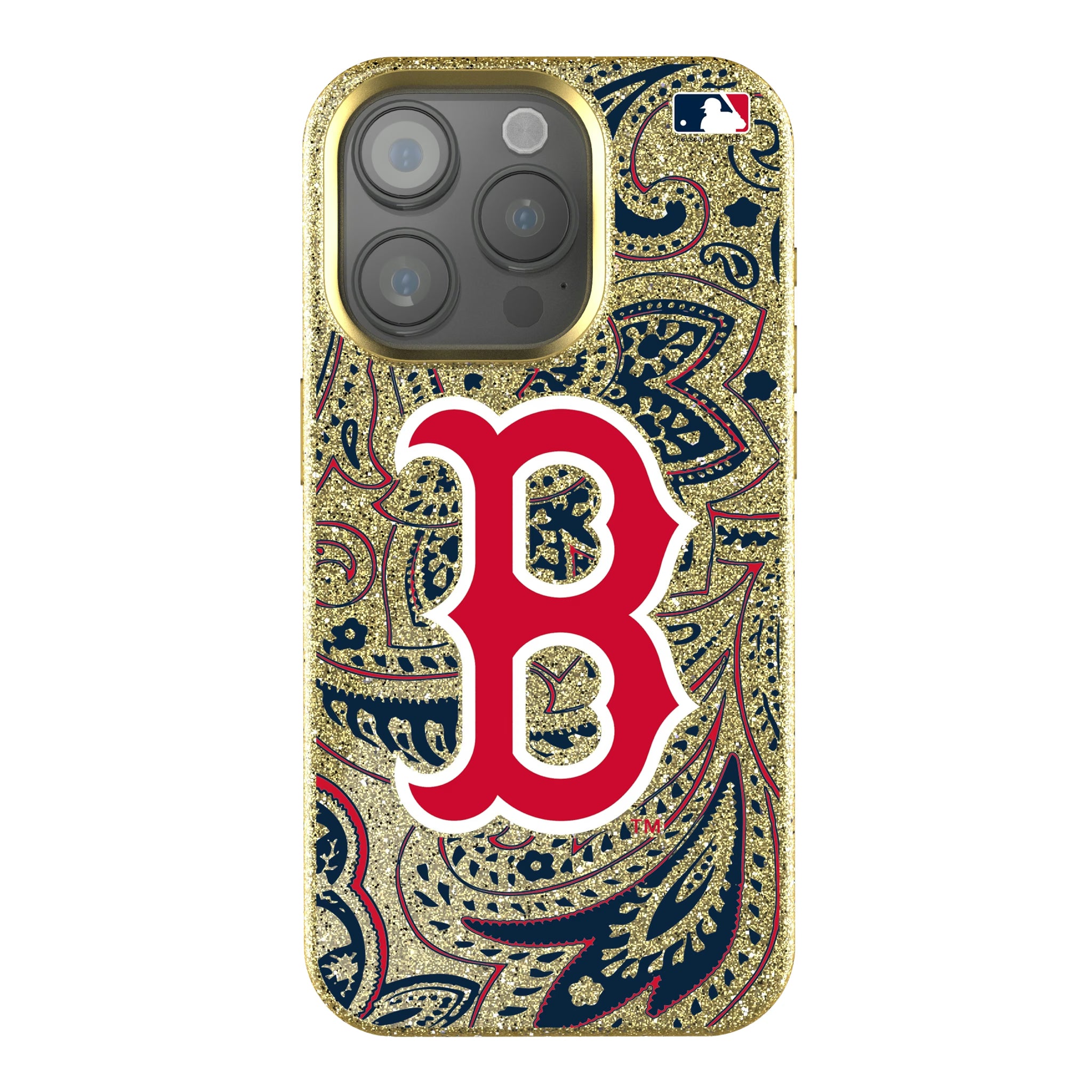 Boston Red Sox Paisley iPhone Bling Phone Case for Apple iPhone