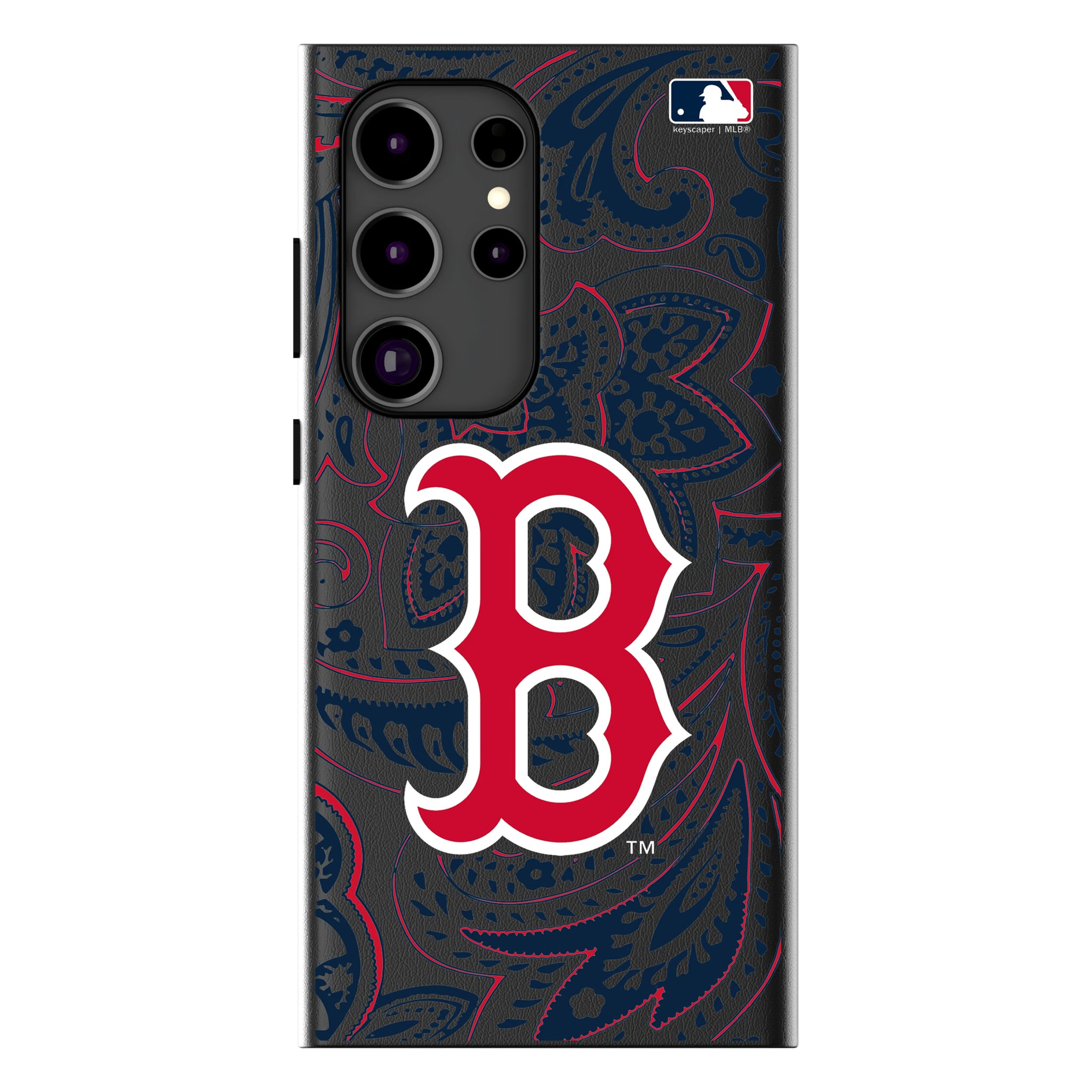 Boston Red Sox Paisley Galaxy MagSafe Compatible Phone Case for Samsung Galaxy