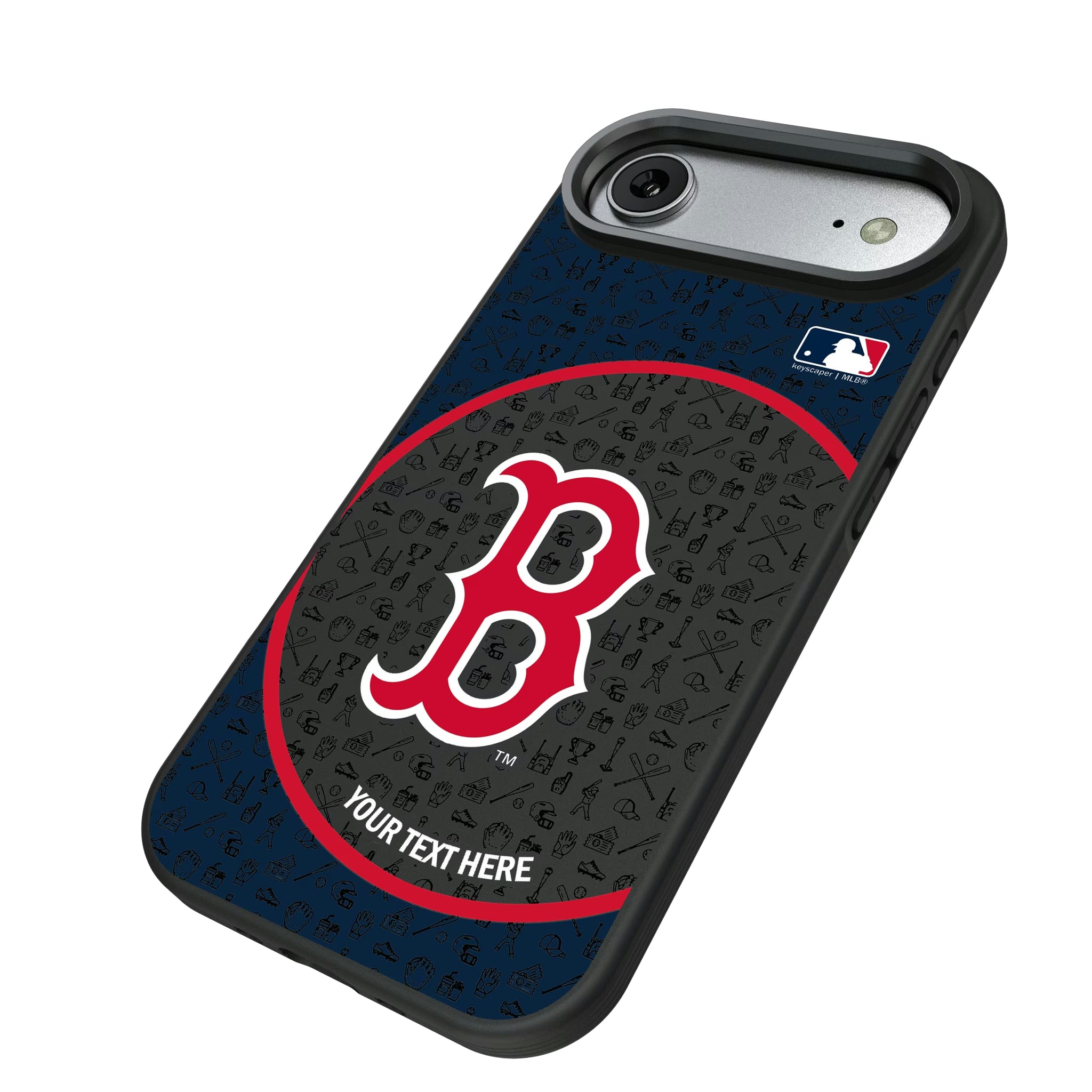 Boston Red Sox Personalized Circle iPhone Bump Phone Case for Apple iPhone - Isometric View#Device_iPhone Air