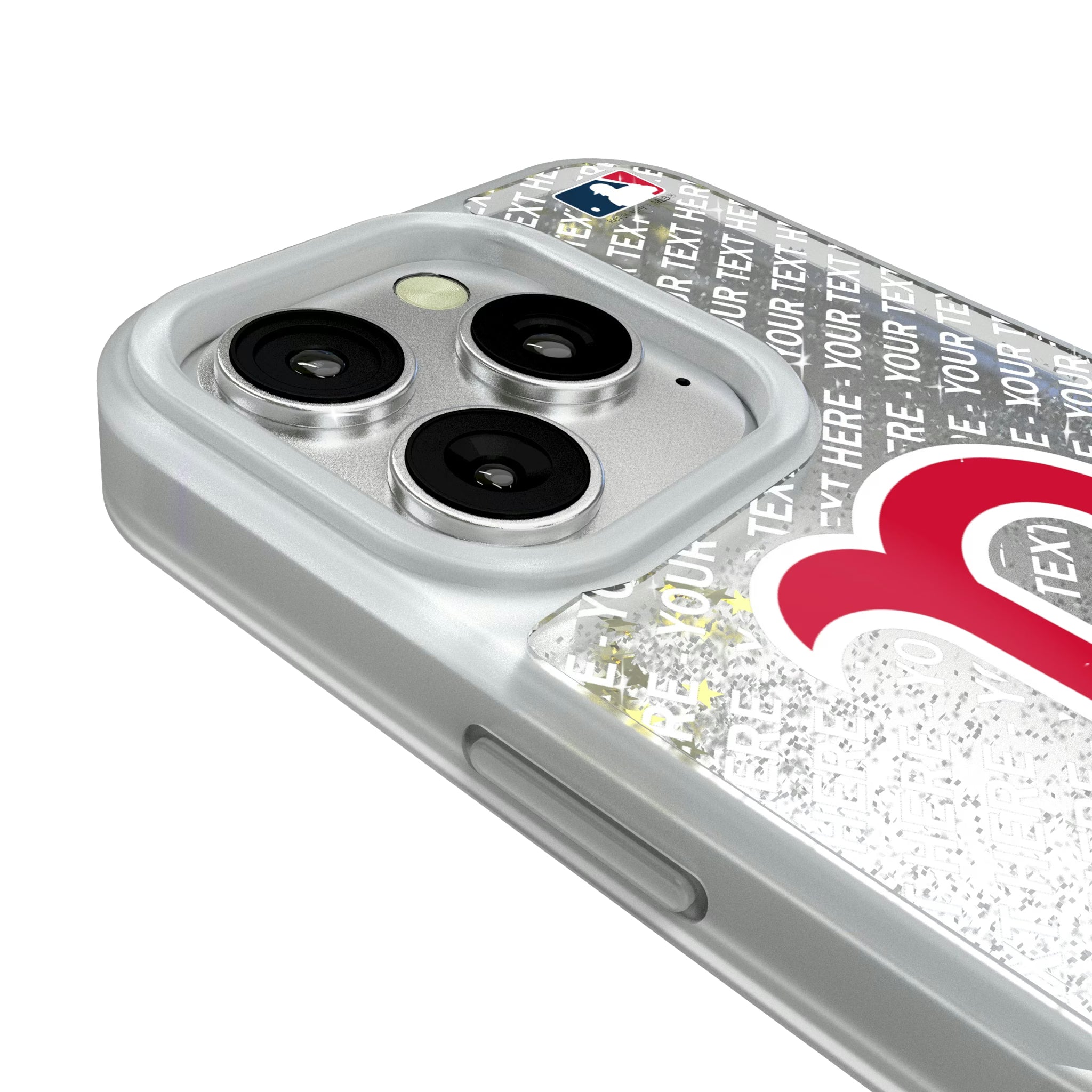 Boston Red Sox Personalized EndZone Plus iPhone Glitter Phone Case for Apple iPhone - Detail#Device_iPhone 16 Pro