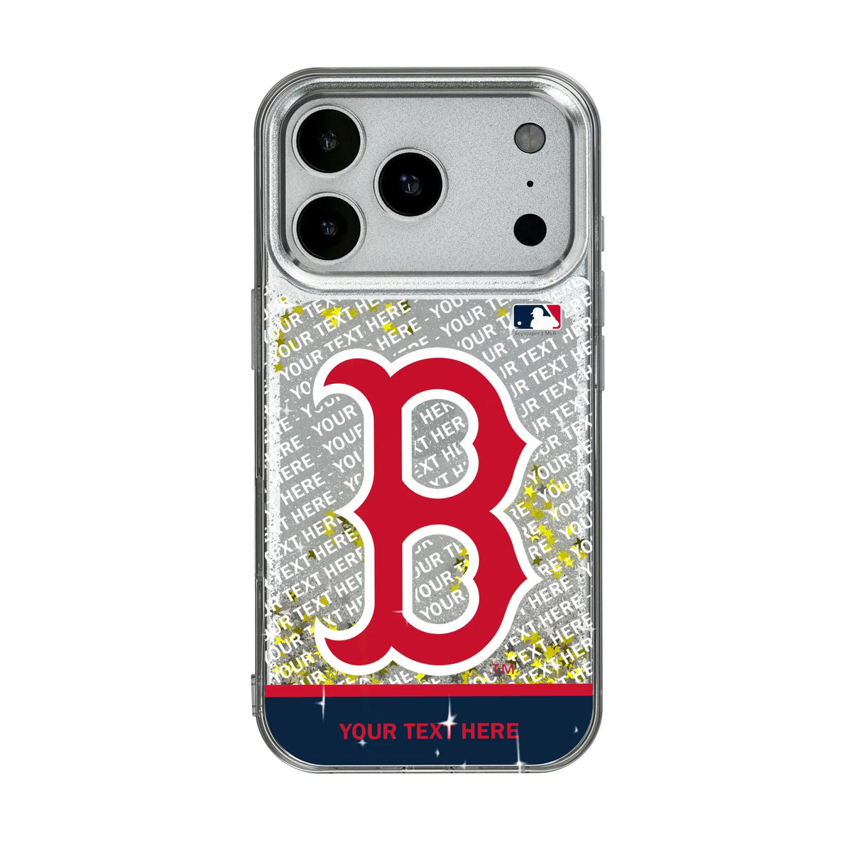 Boston Red Sox Personalized EndZone Plus iPhone Glitter Phone Case for Apple iPhone#Device_iPhone 17 Pro