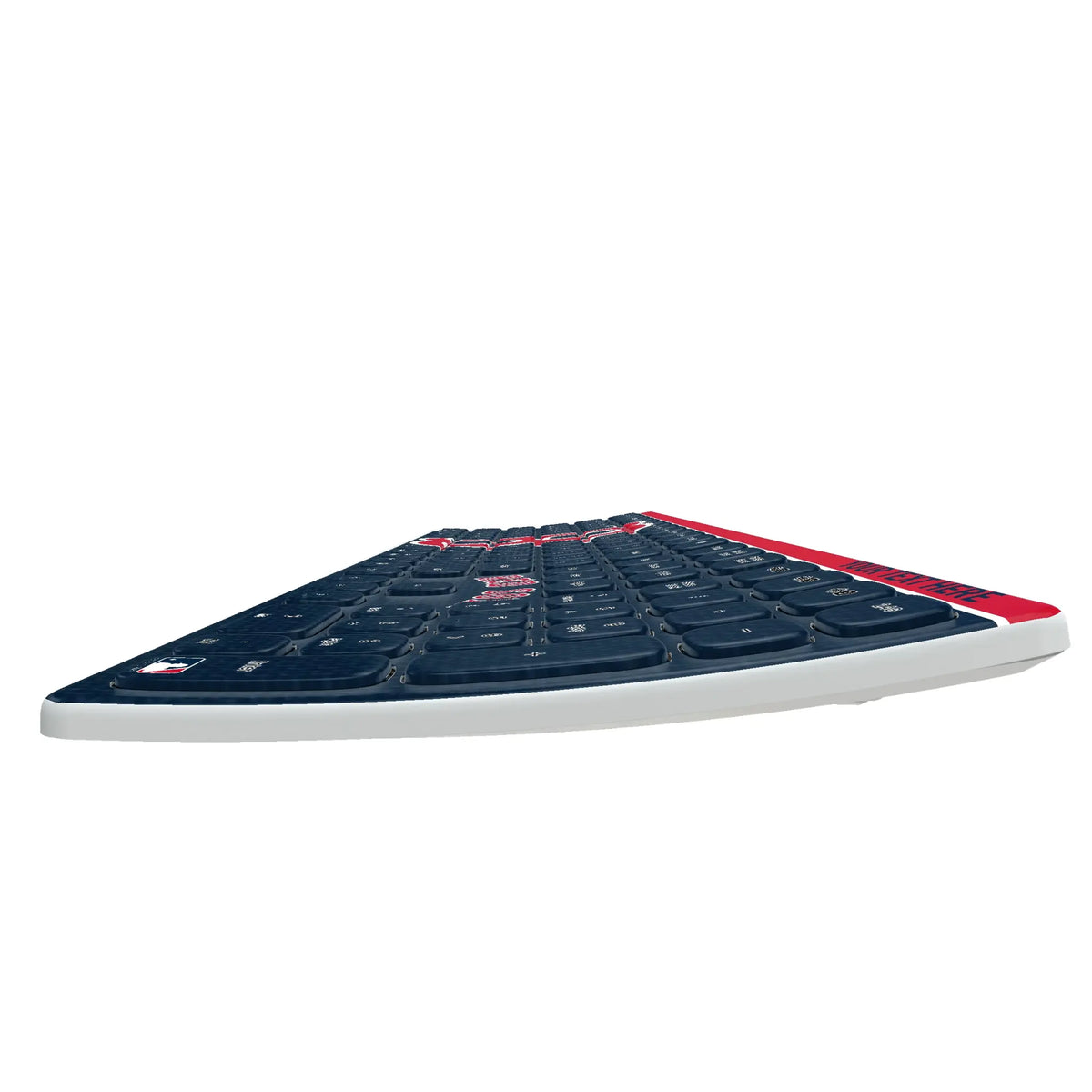 Boston Red Sox Personalized Endzone Solid KKB605 Curved Wireless Keyboard