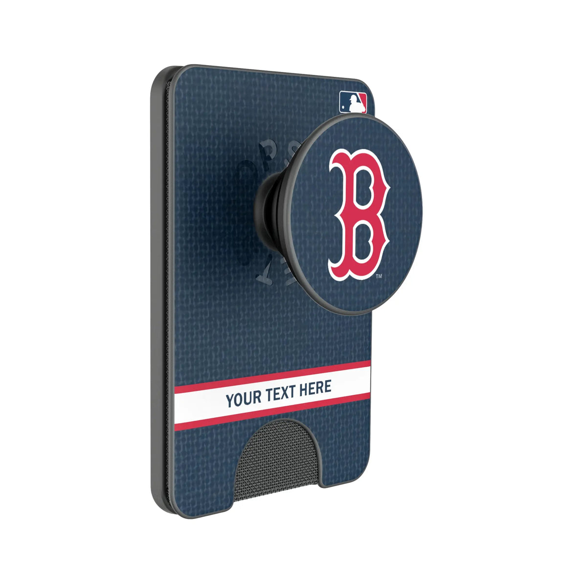 Boston Red Sox Personalized Endzone Solid Popsockets Wallet Magnetic