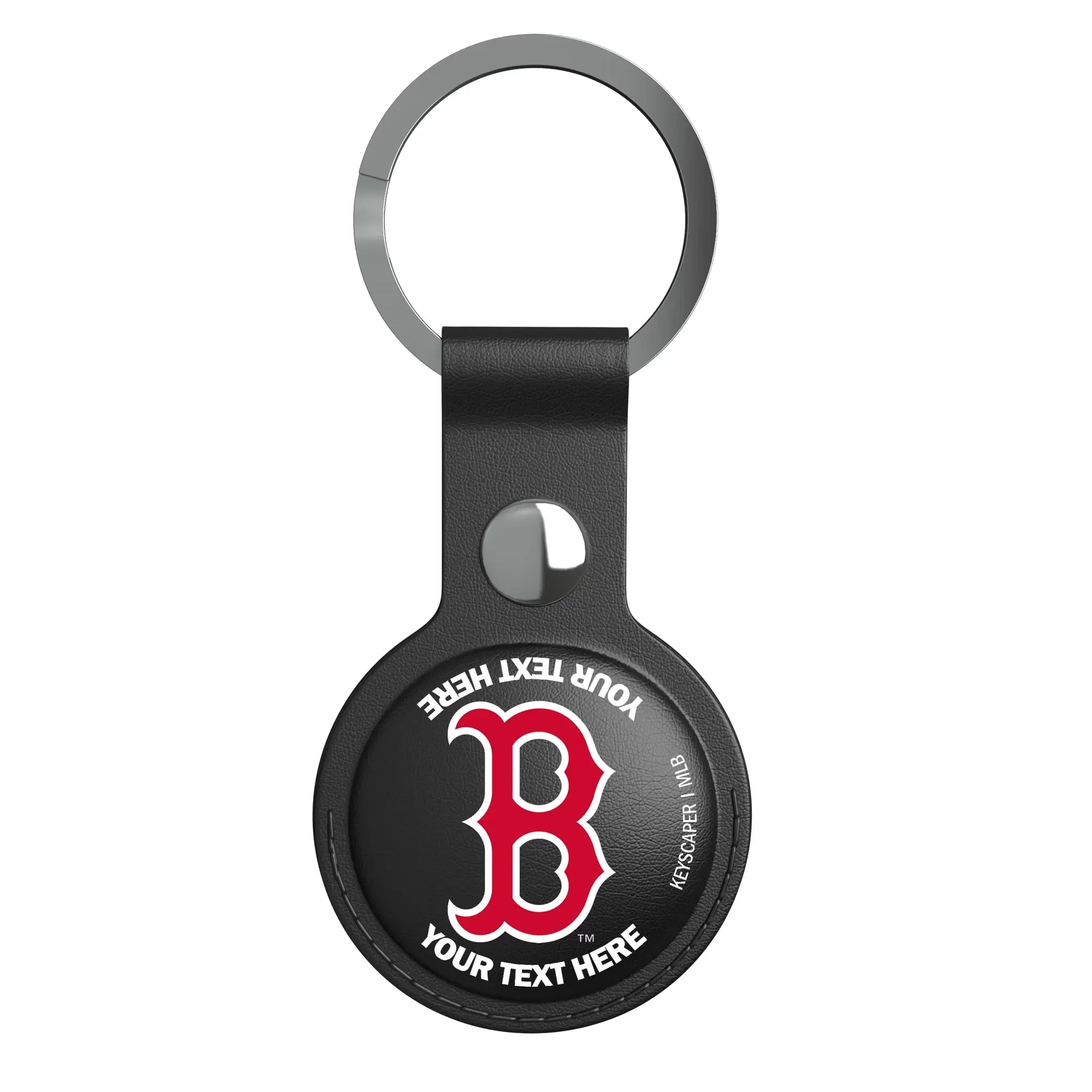 Boston Red Sox Personalized Insignia AirTag Black Airtag Holder