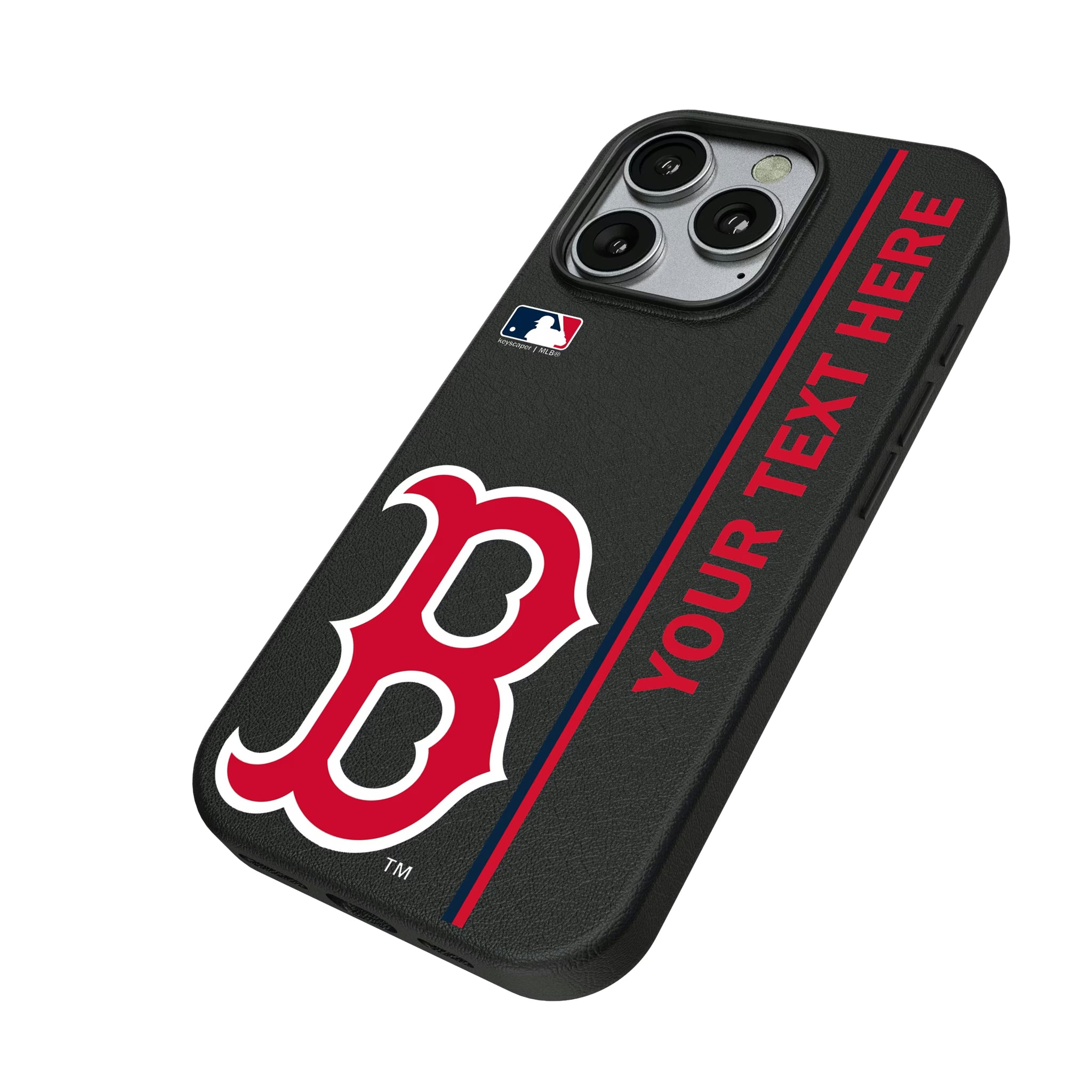 Boston Red Sox Personalized Sidebard iPhone MagSafe Compatible Phone Case for Apple iPhone - Isometric View