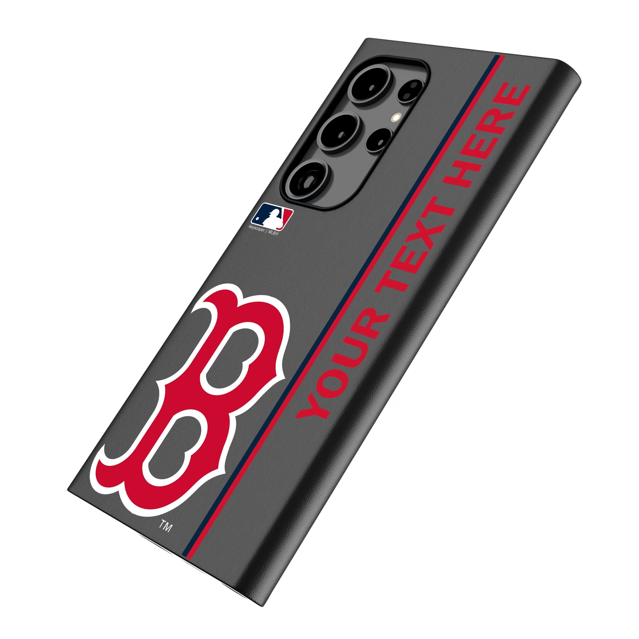 Boston Red Sox Personalized Sidebard Galaxy MagSafe Compatible Phone Case for Samsung Galaxy - Isometric View