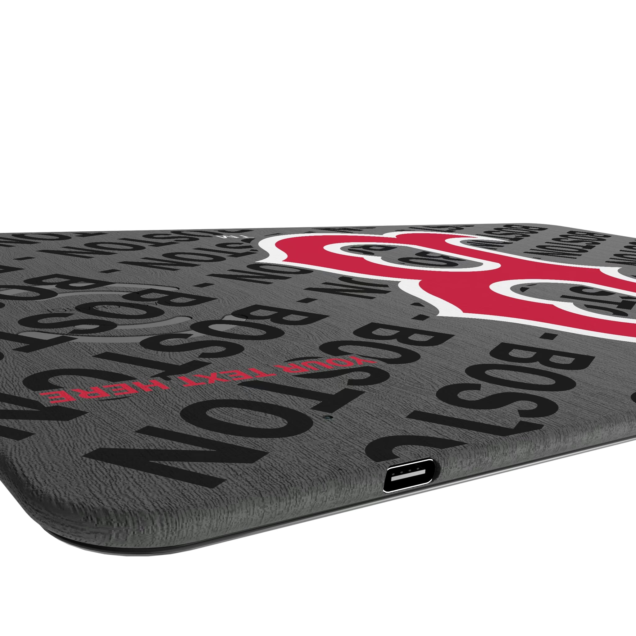 Boston Red Sox Personalized Tilt 15-Watt Wireless Charger and Mouse Pad