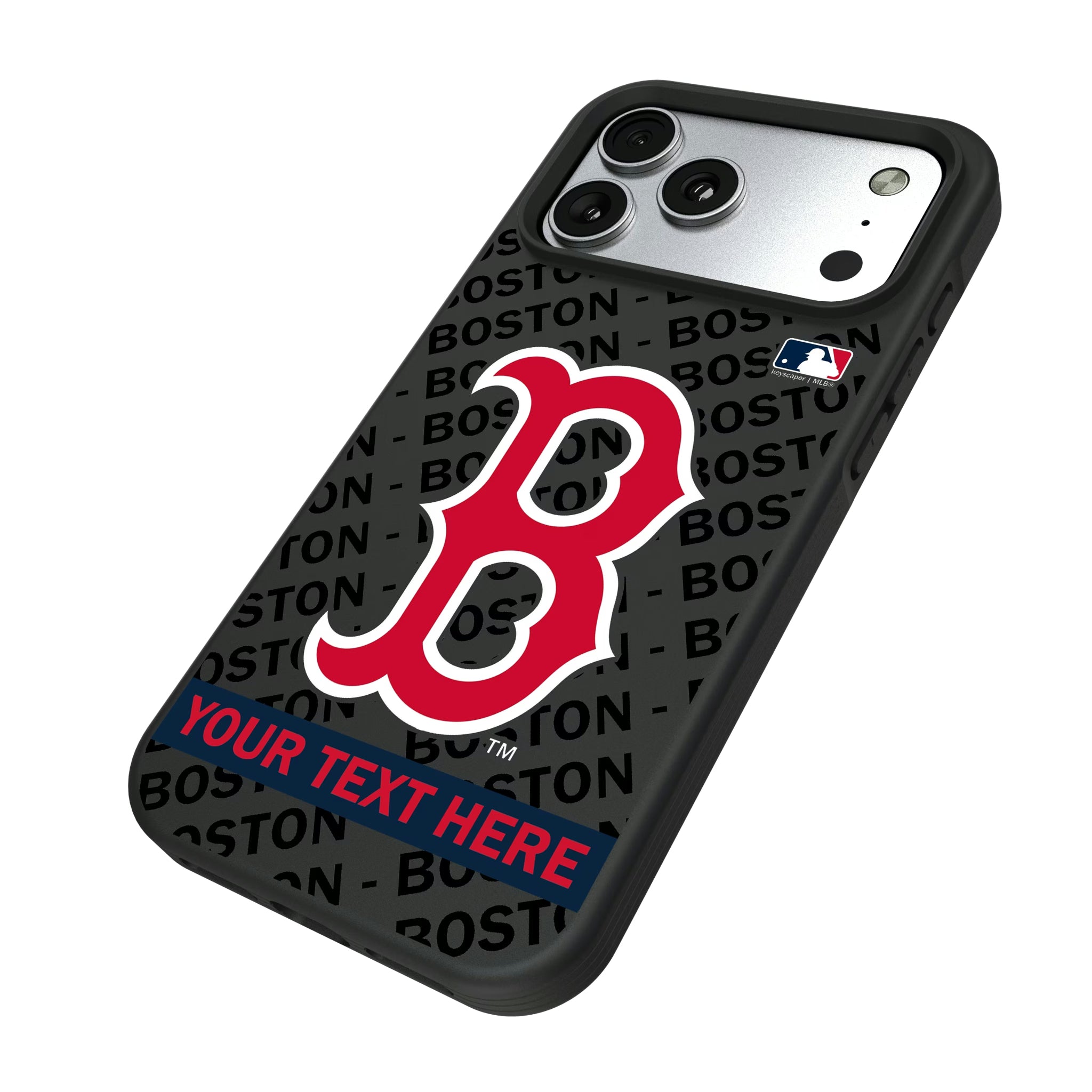 Boston Red Sox Personalized Tilt iPhone Bump Phone Case for Apple iPhone - Isometric View#Device_iPhone 17 Pro Max