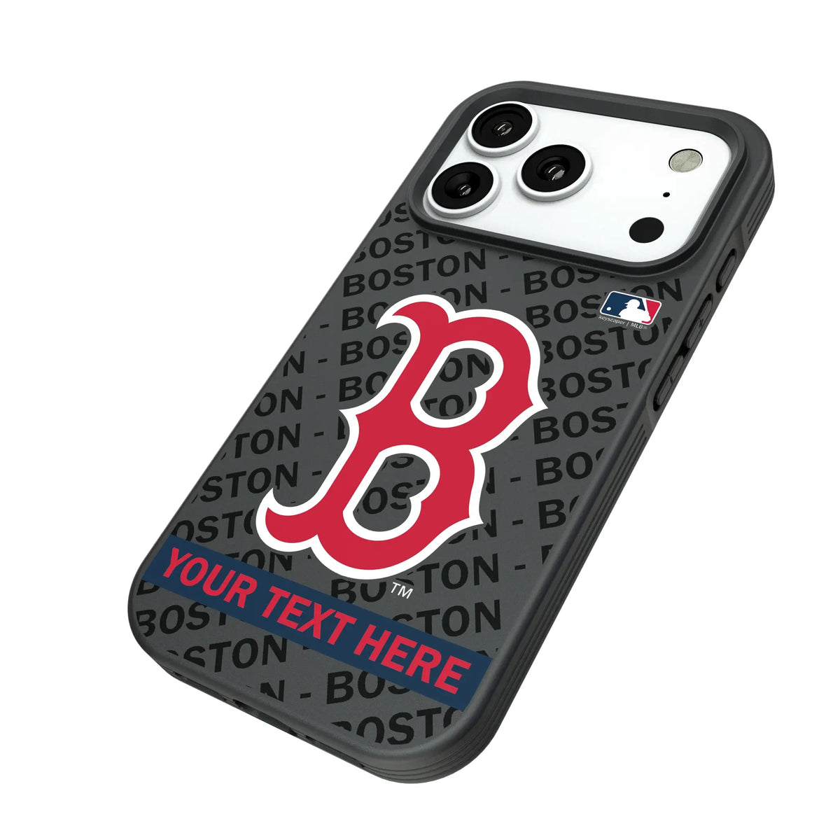 Boston Red Sox Personalized Tilt iPhone Bump Phone Case for Apple iPhone - Isometric View#Device_iPhone 18 Pro