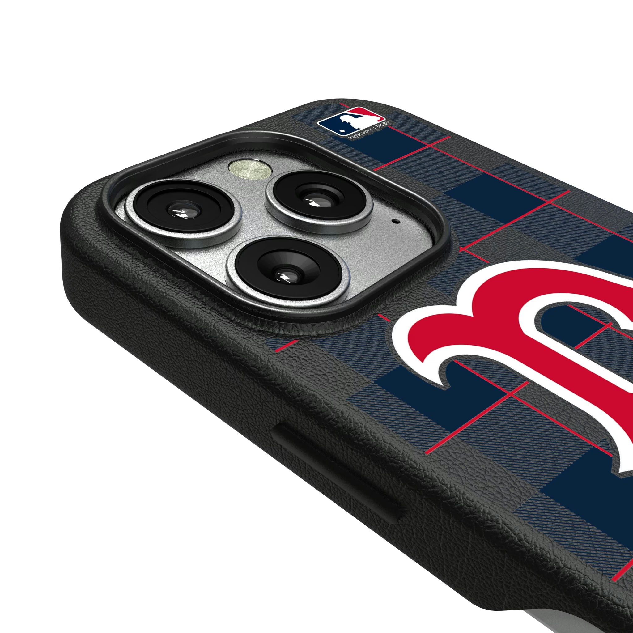 Boston Red Sox Plaid iPhone MagSafe Compatible Phone Case for Apple iPhone - Detail