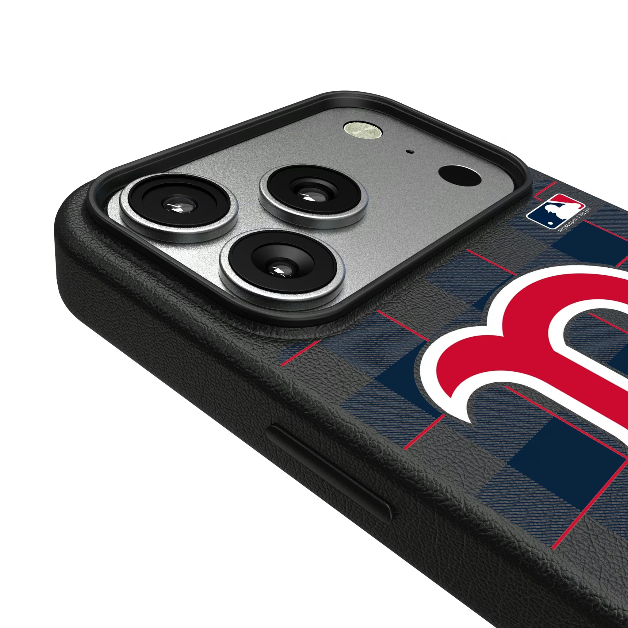 Boston Red Sox Plaid iPhone MagSafe Compatible Phone Case for Apple iPhone - Detail#Device_iPhone 17 Pro