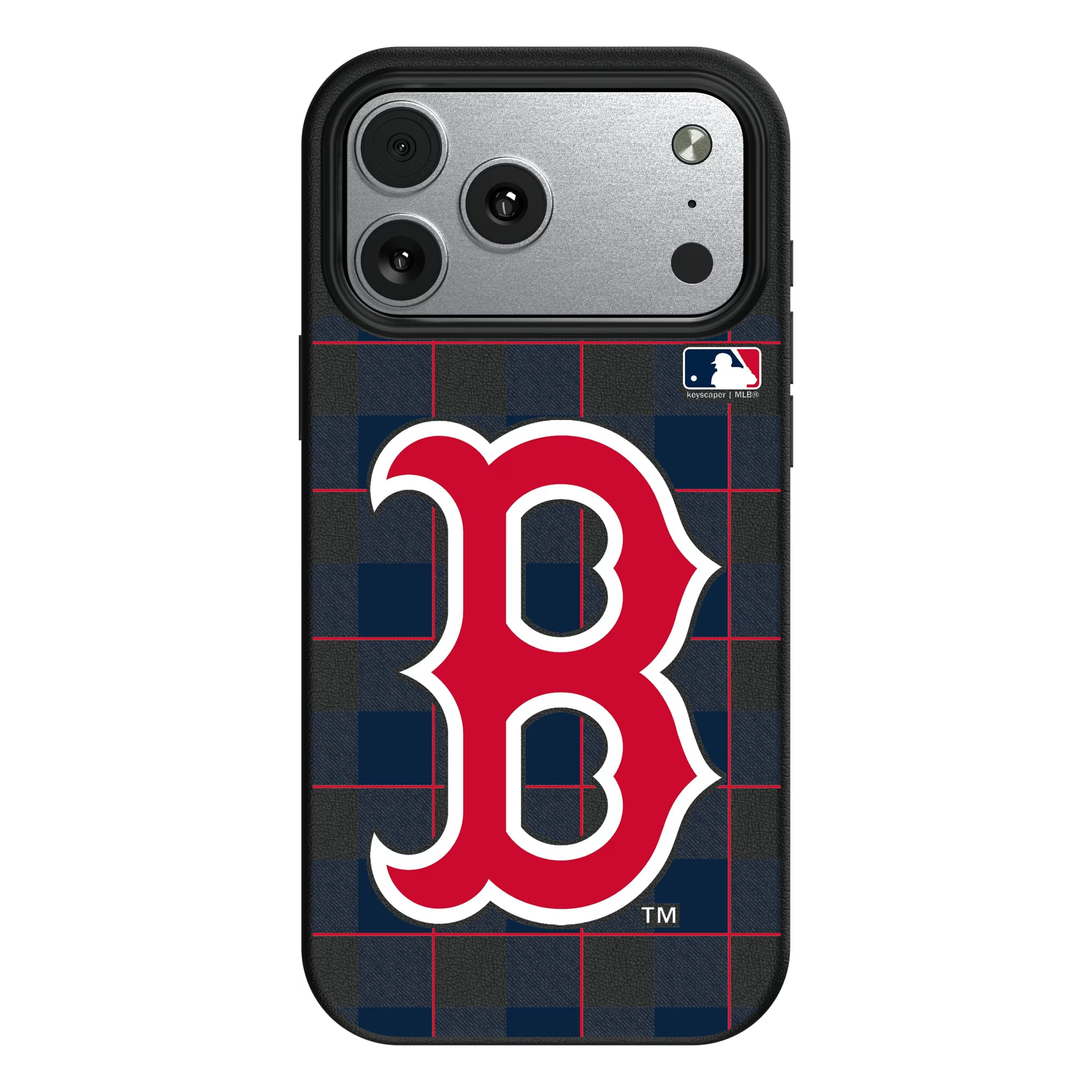 Boston Red Sox Plaid iPhone MagSafe Compatible Phone Case for Apple iPhone#Device_iPhone 17 Pro Max