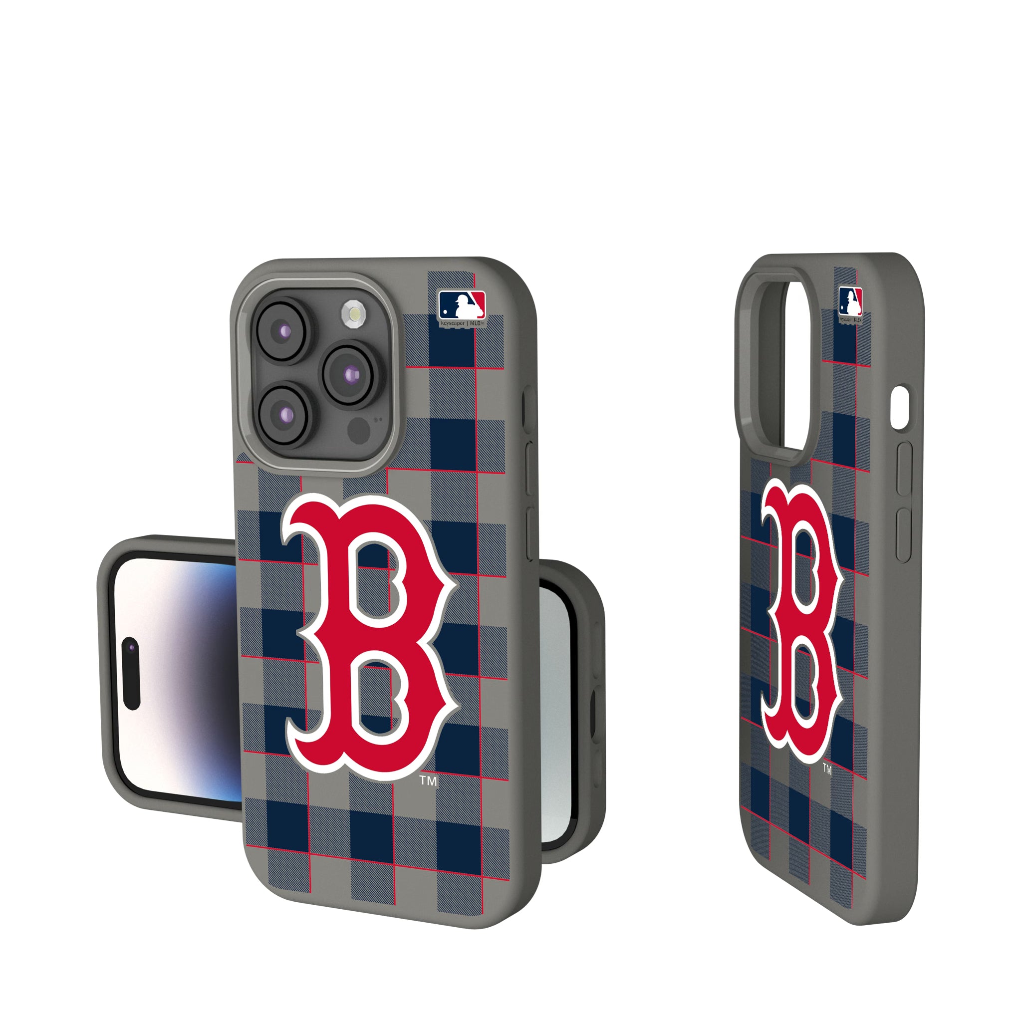 Boston Red Sox Plaid iPhone Soft Touch Phone Case for Apple iPhone