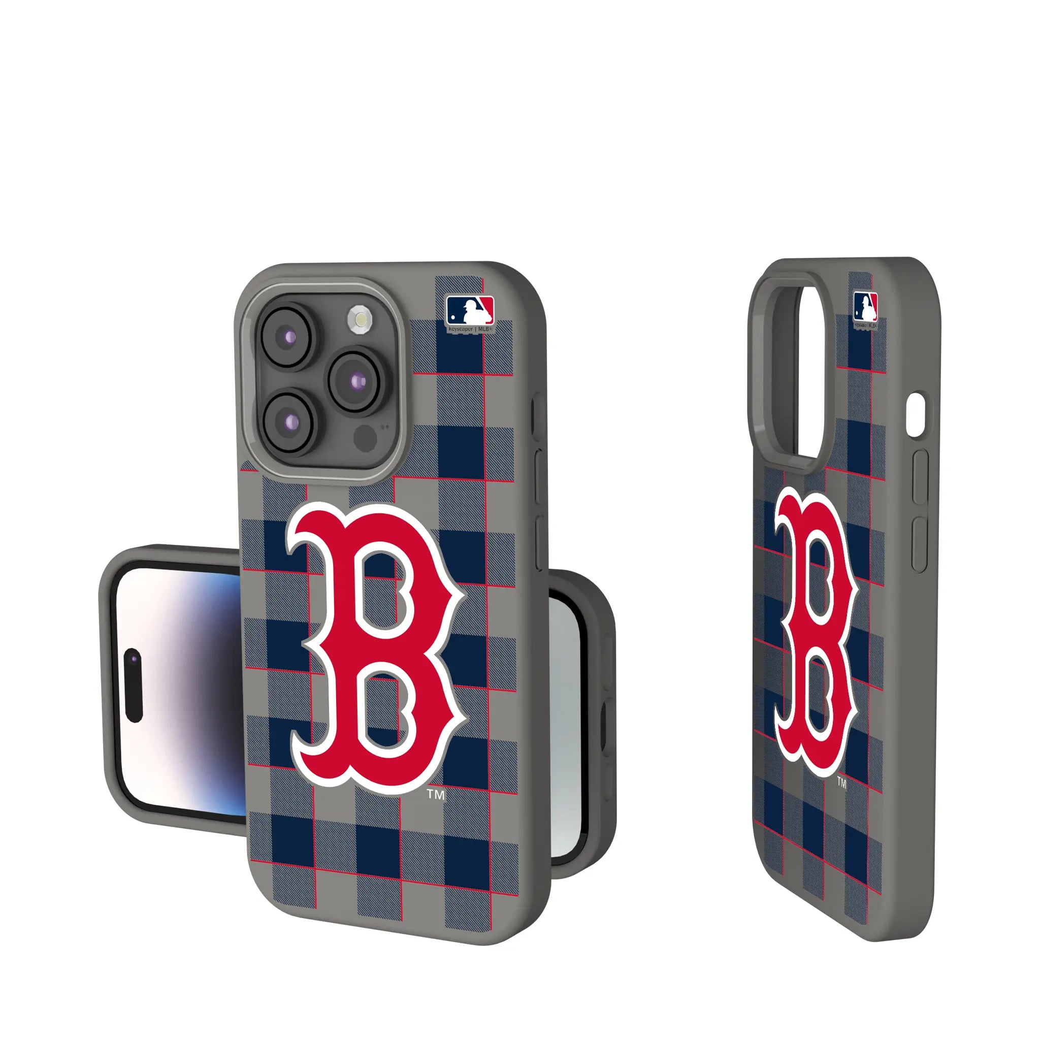 Boston Red Sox Plaid iPhone Soft Touch Phone Case for Apple iPhone