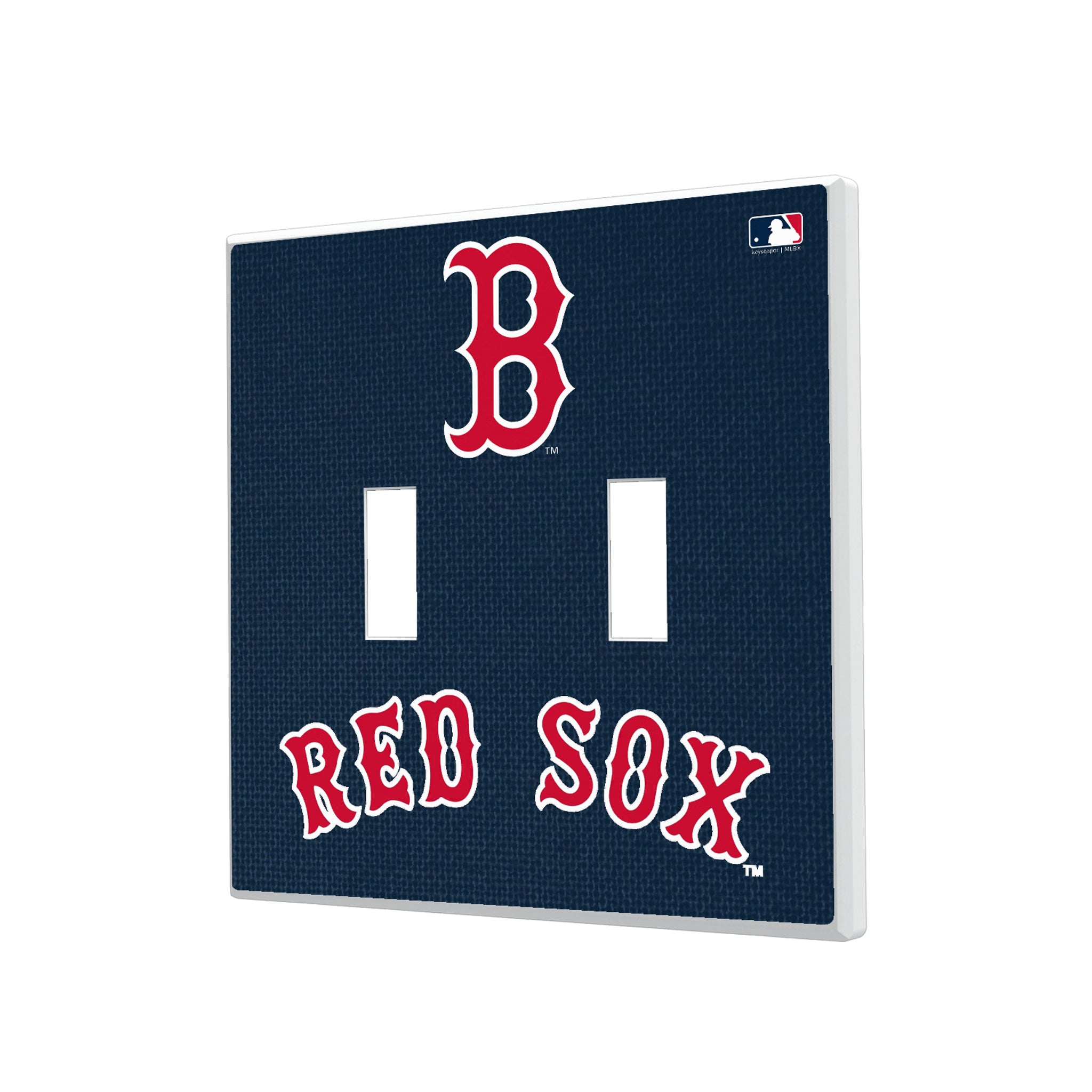 Boston Red Sox Solid Hidden-Screw Light Switch Plate#Style_Double Toggle