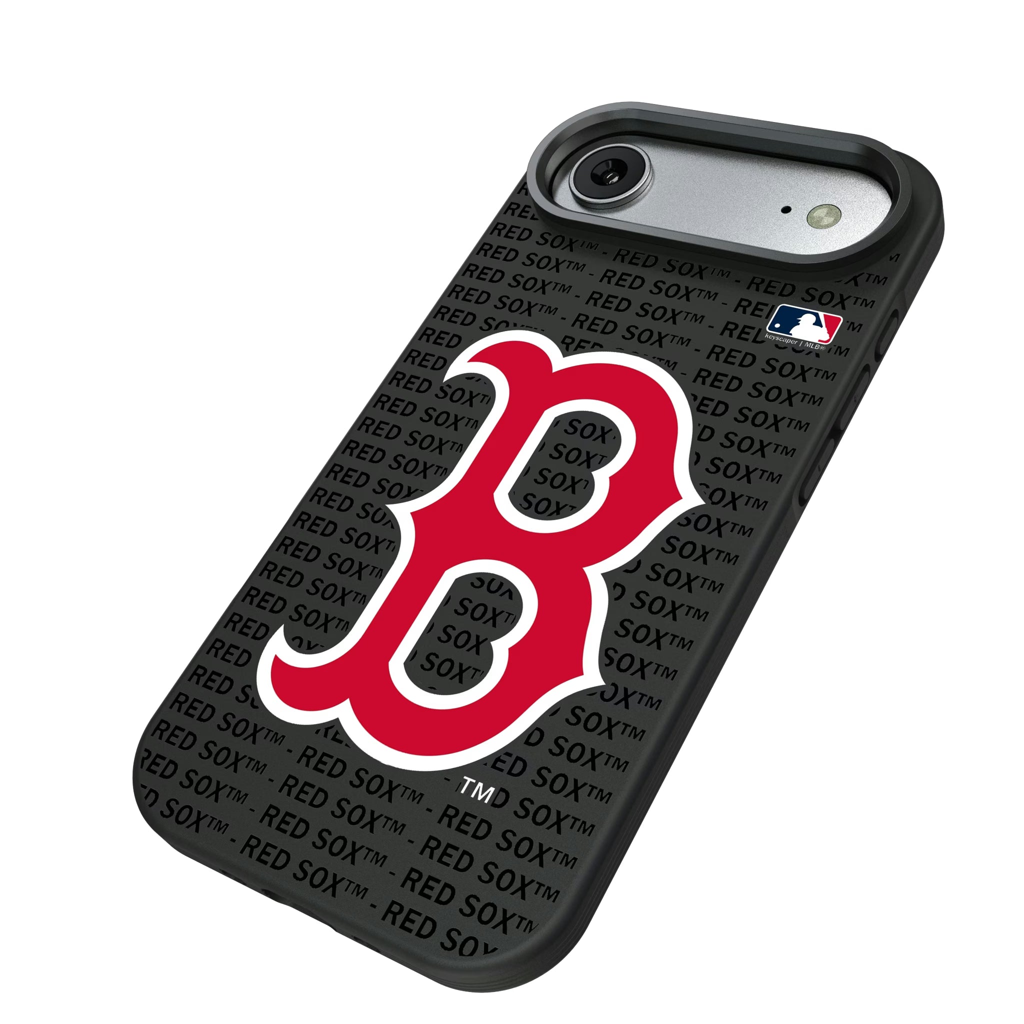 Boston Red Sox Text Backdrop iPhone Bump Phone Case for Apple iPhone - Isometric View#Device_iPhone Air