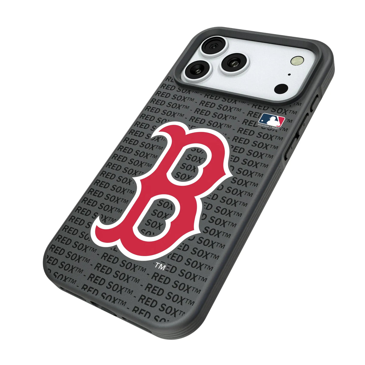 Boston Red Sox Text Backdrop iPhone Bump Phone Case for Apple iPhone - Isometric View#Device_iPhone 18 Pro Max