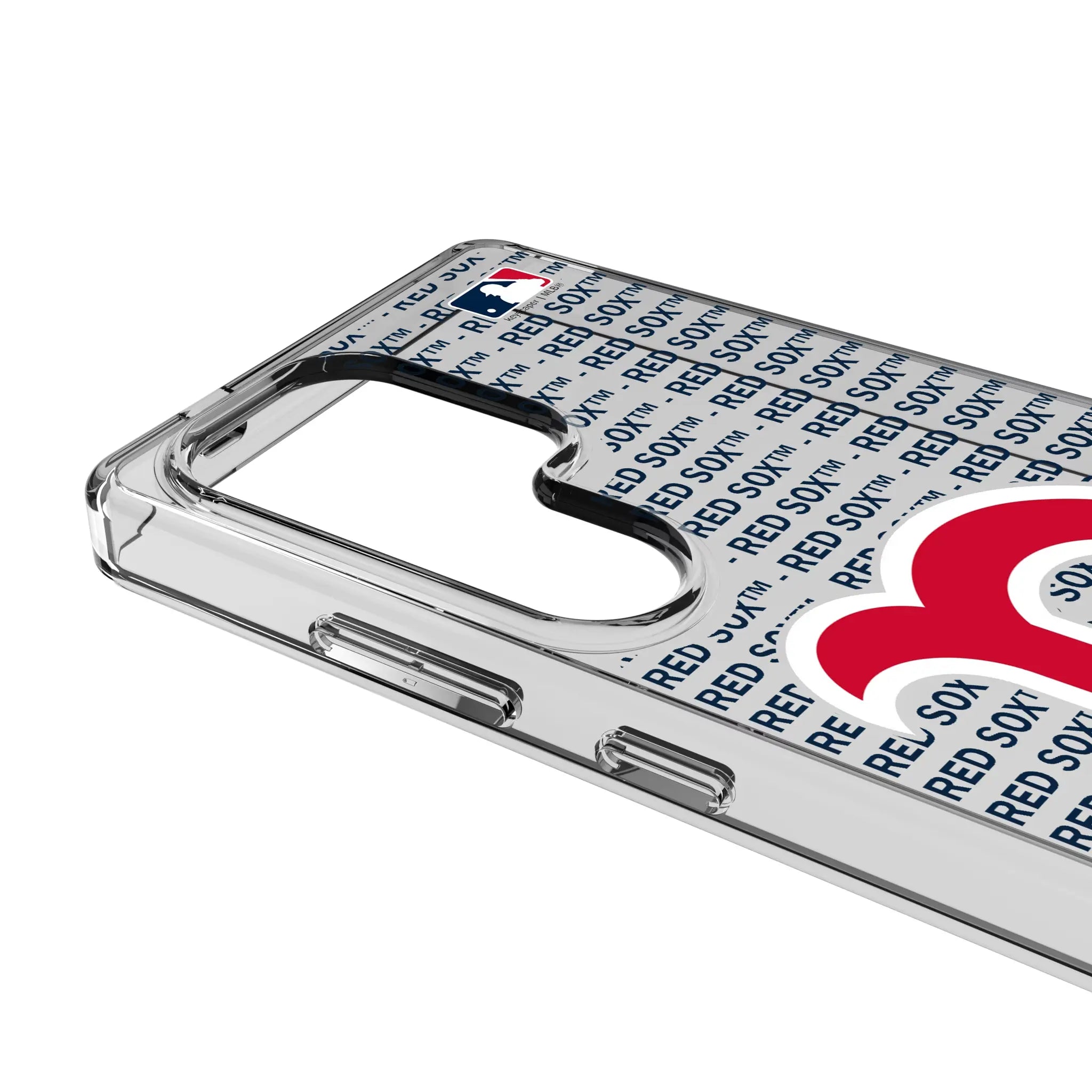 Boston Red Sox Text Backdrop Galaxy Clear Phone Case for Samsung Galaxy - Detail#Device_Galaxy S25 Ultra