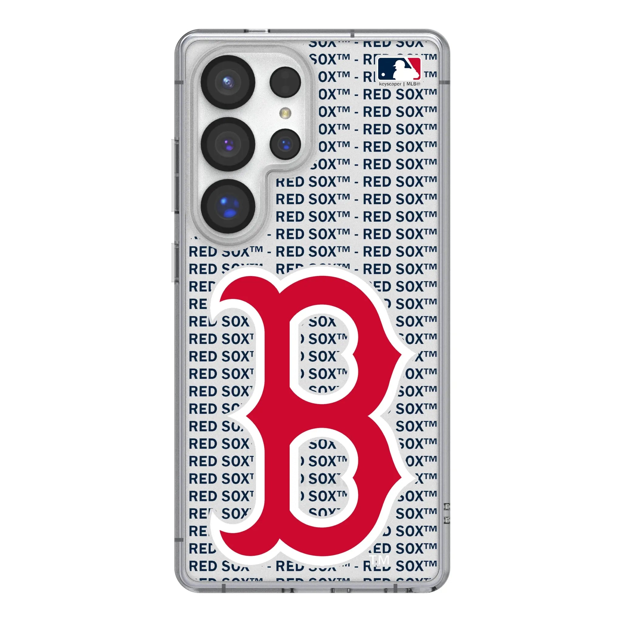 Boston Red Sox Text Backdrop Galaxy Clear Phone Case for Samsung Galaxy#Device_Galaxy S25 Ultra