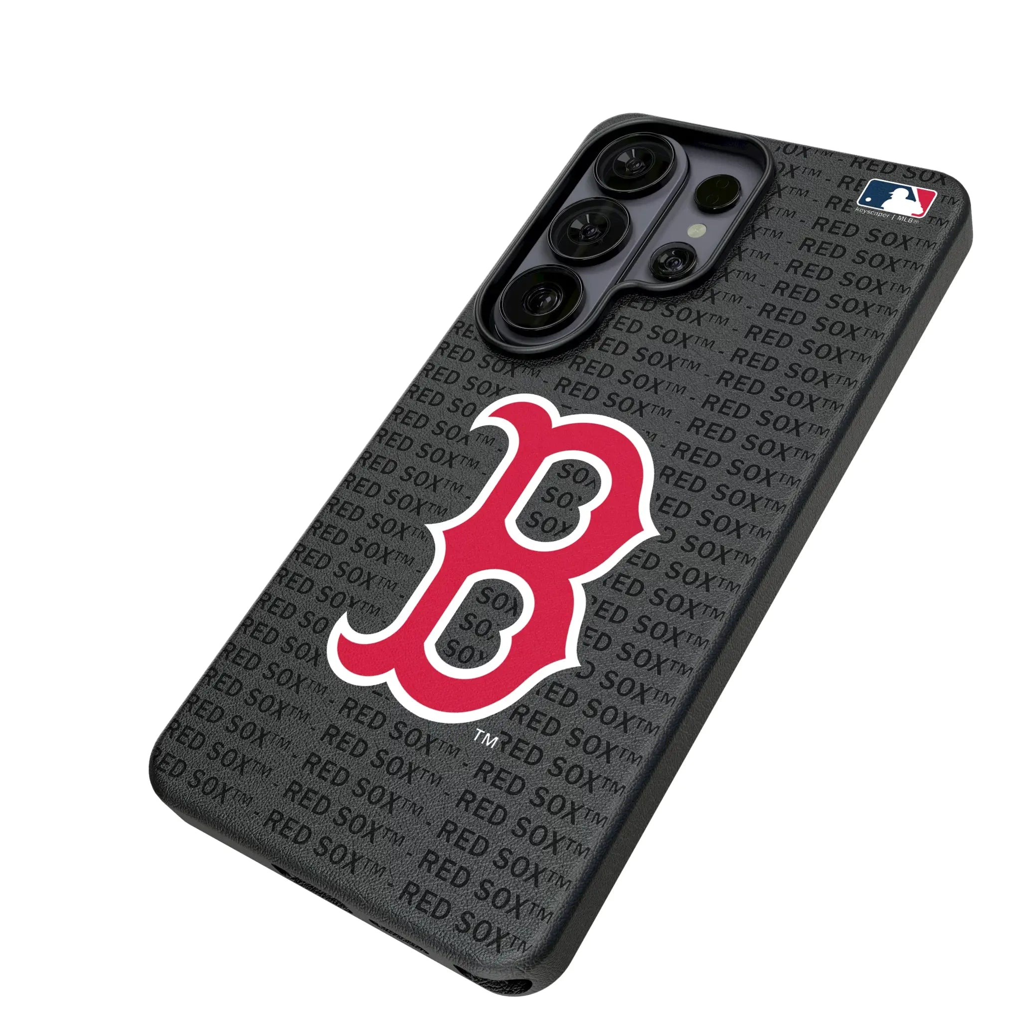 Boston Red Sox Text Backdrop Galaxy MagSafe Compatible Phone Case for Samsung Galaxy - Isometric View#Device_Galaxy S26 Ultra