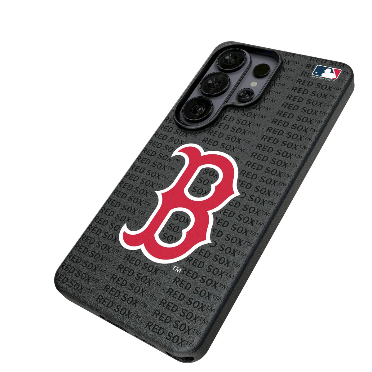 Boston Red Sox Text Backdrop Galaxy MagSafe Compatible Phone Case for Samsung Galaxy - Isometric View#Device_Galaxy S26 Ultra