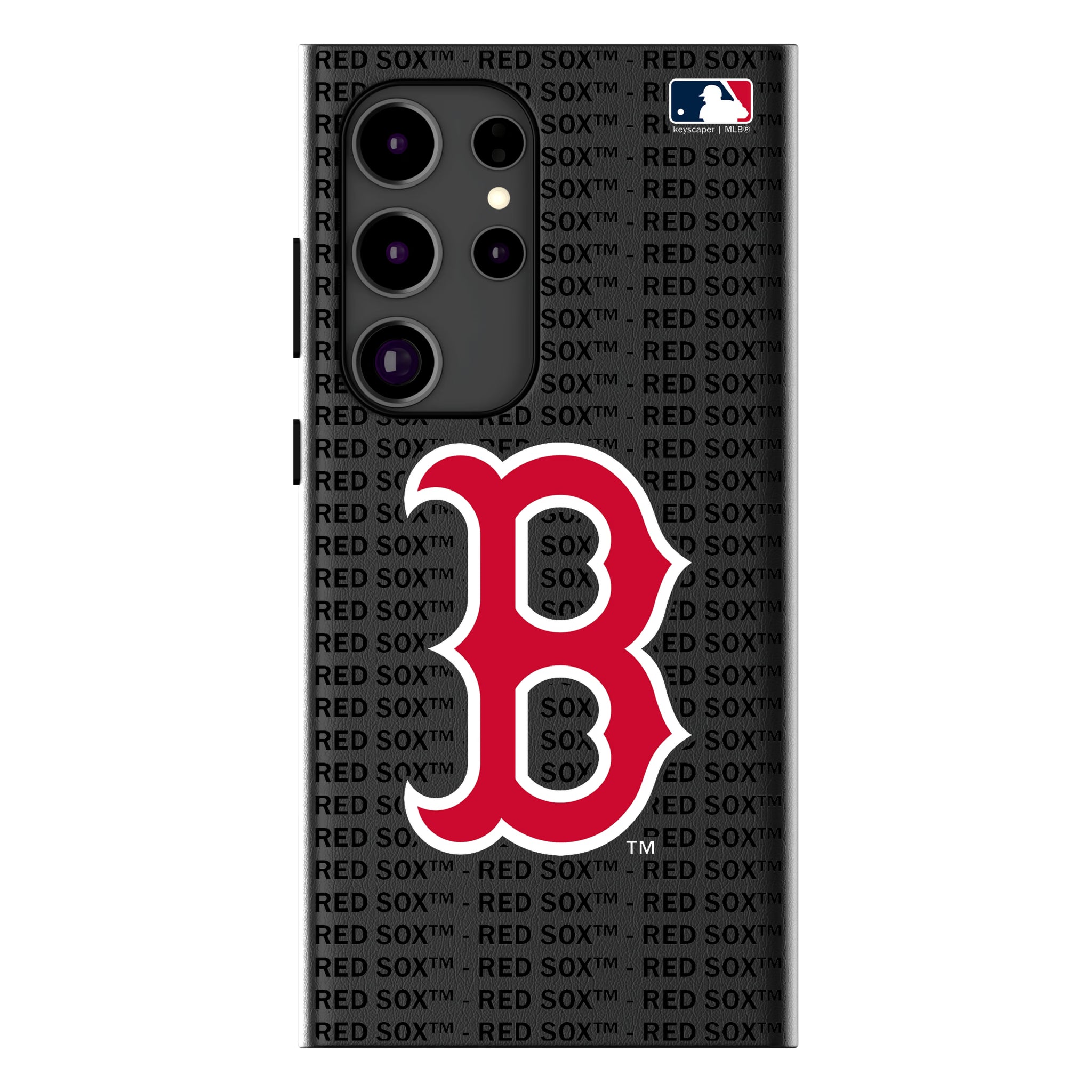 Boston Red Sox Text Backdrop Galaxy MagSafe Compatible Phone Case for Samsung Galaxy