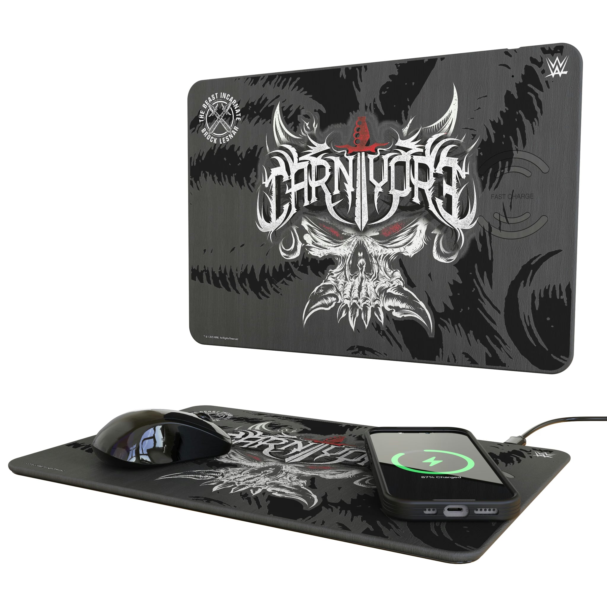 Brock Lesnar Impact 15-Watt Wireless Charger and Mouse Pad