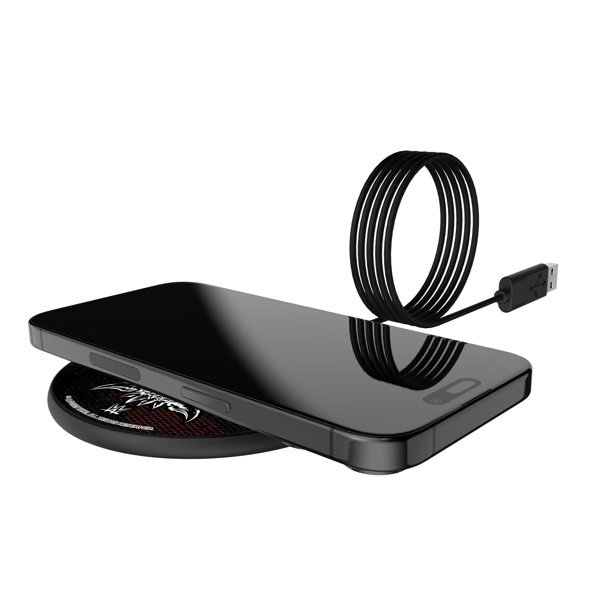 Brock Lesnar Steel 15-Watt Wireless Charger - Lifestyle